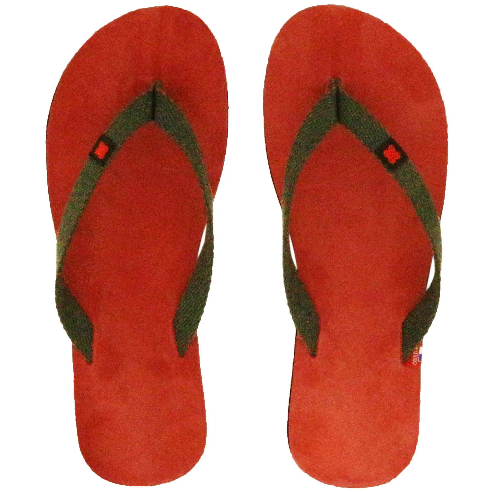 Tong en cuir velours de la collection MOOREA taille 38/39 rouge Corail