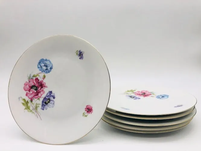 6 Assiettes à Dessert Bavaria, Jaegerslo, Allemagne.