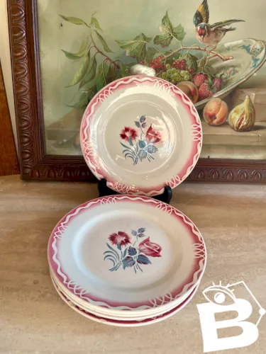 6 assiettes Digoin « Marjolaine »