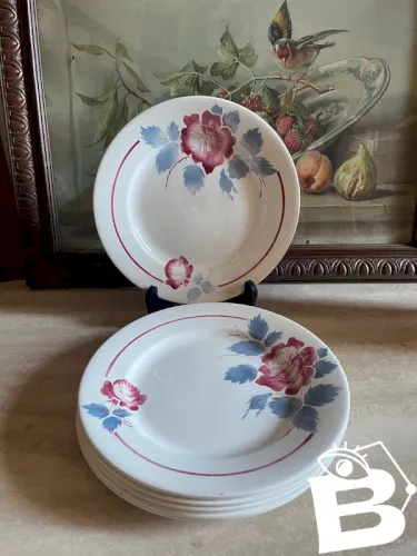 6 assiettes Digoin « Saulieu »