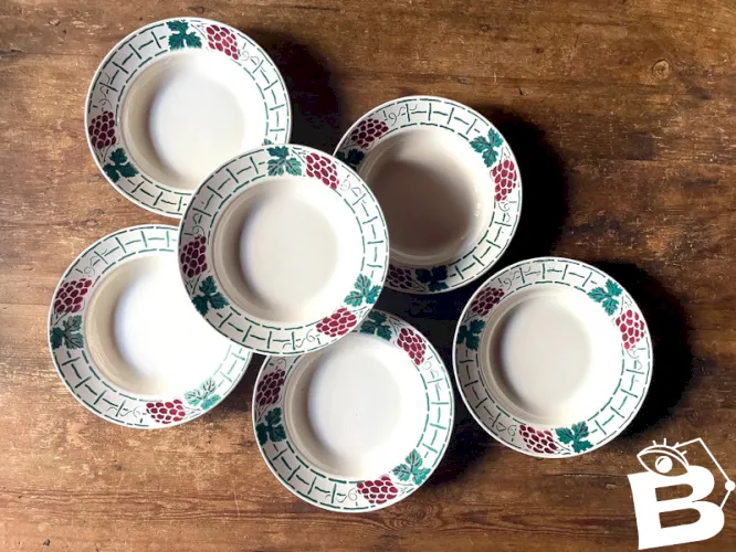 6 assiettes « Meudon » Badonviller