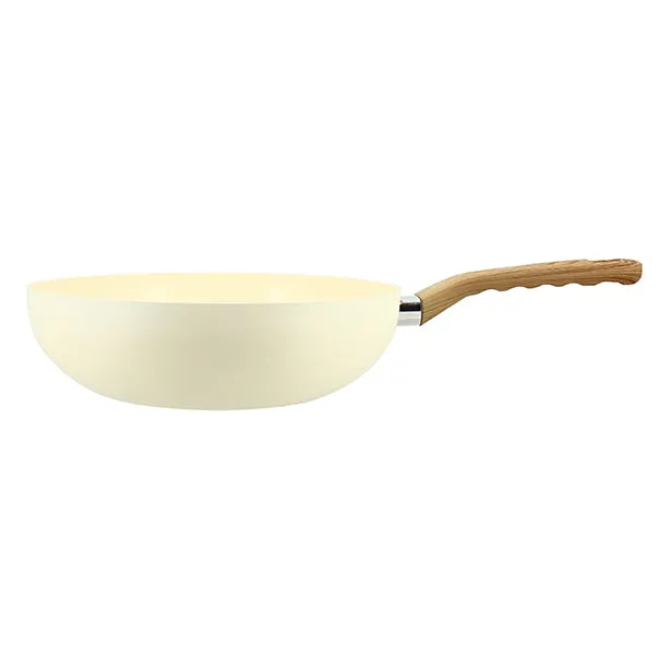 WOK CRÈME 28CM EN
ALUMINIUM RECYCLÉ
INDUCTION
