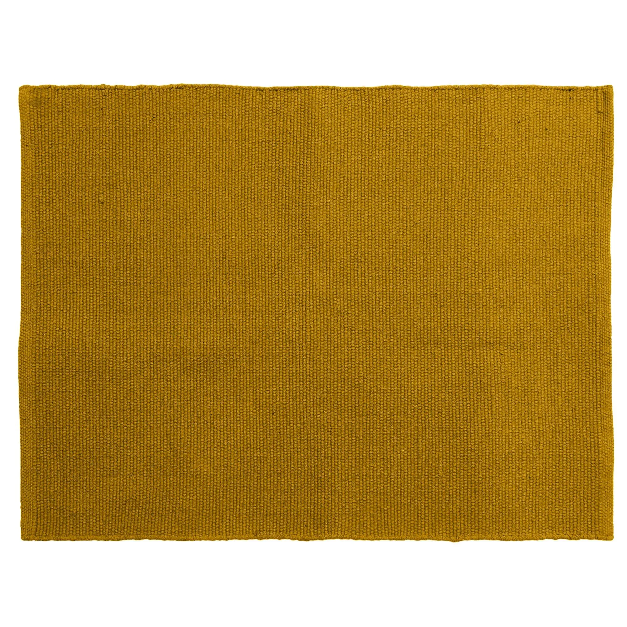 Tapis rectangulaire 130x170 cm pur coton collection MOOREA jaune gold