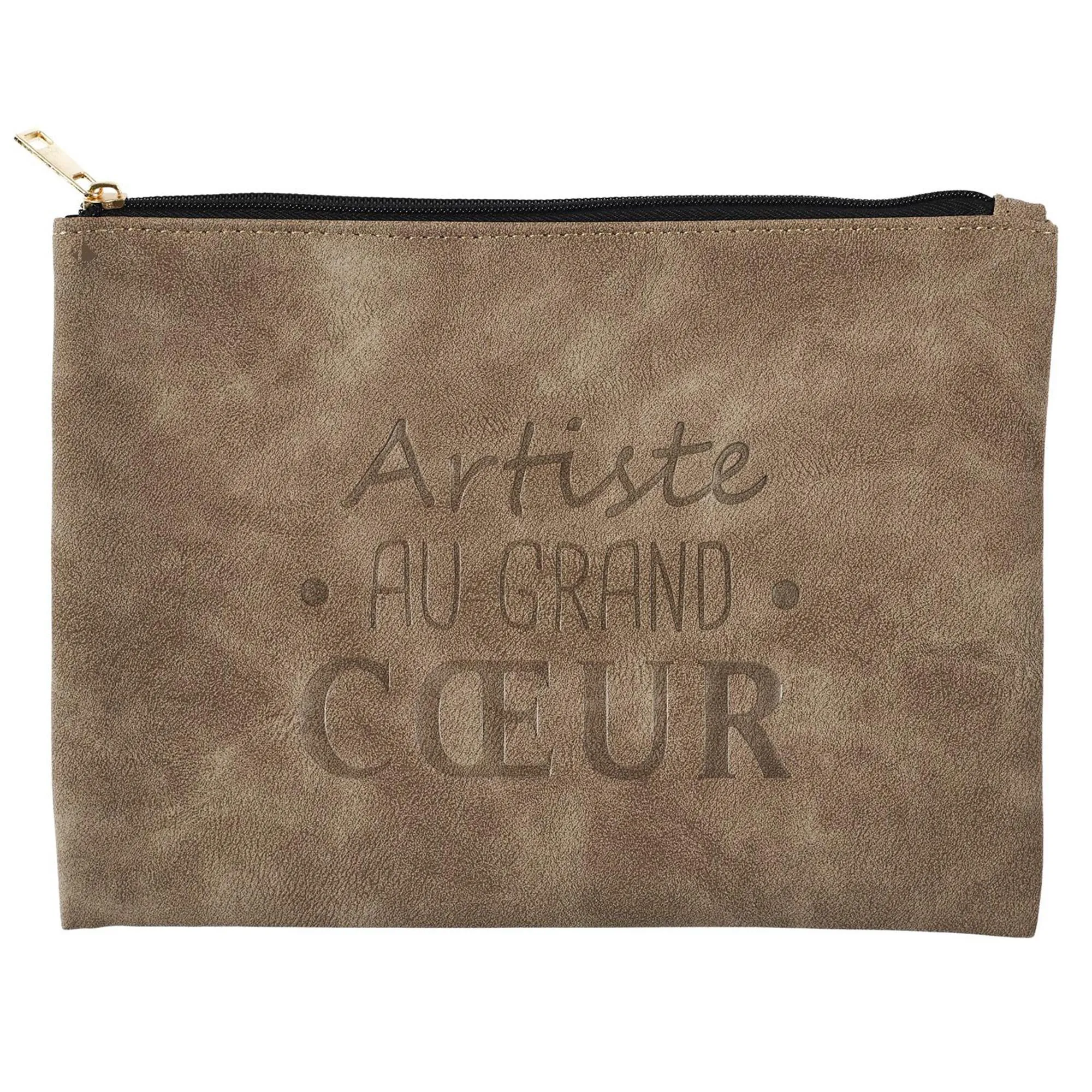 Pochette 20x15 cm MEN beige Chamois