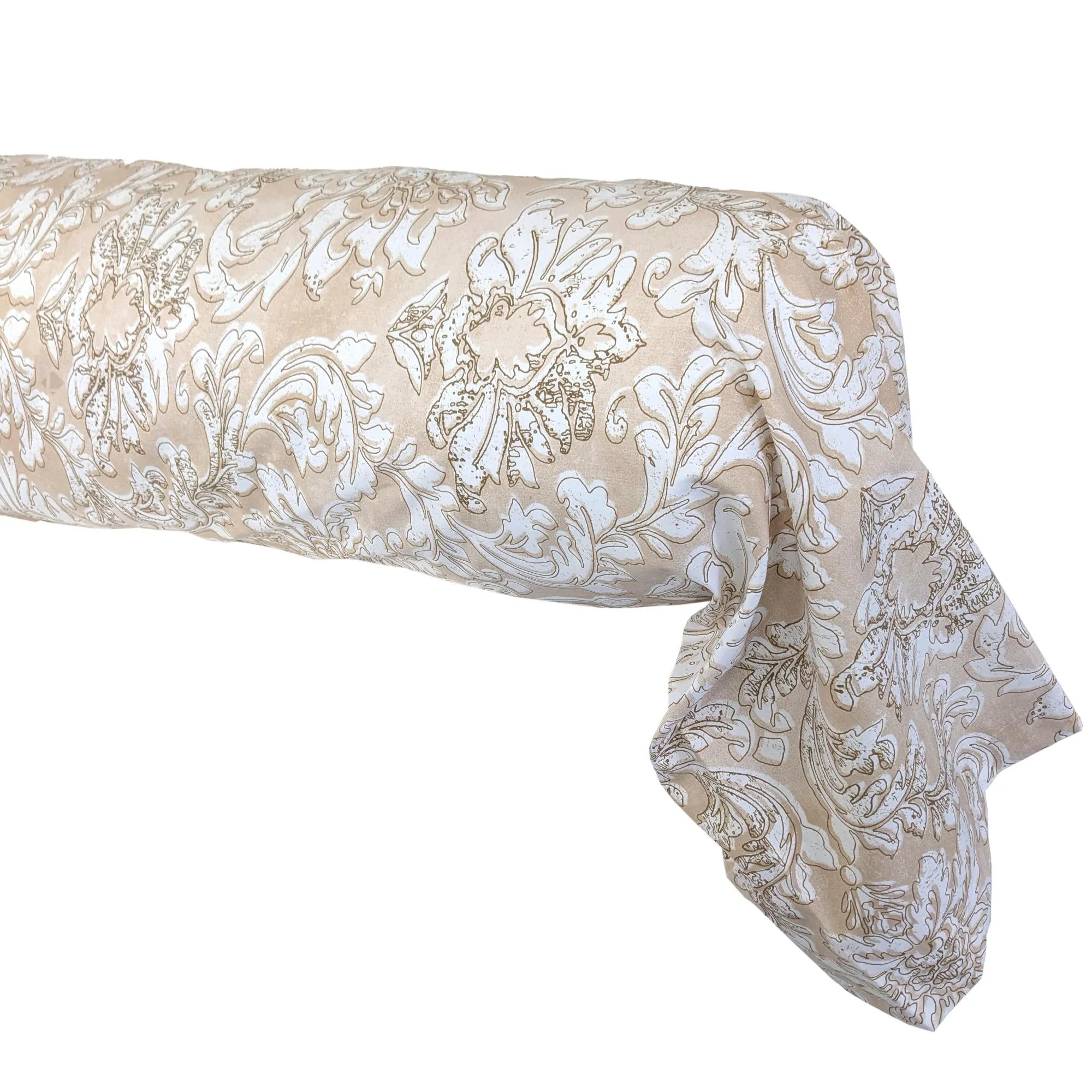 Taie de traversin 240x43 cm percale de coton PALAZZO beige