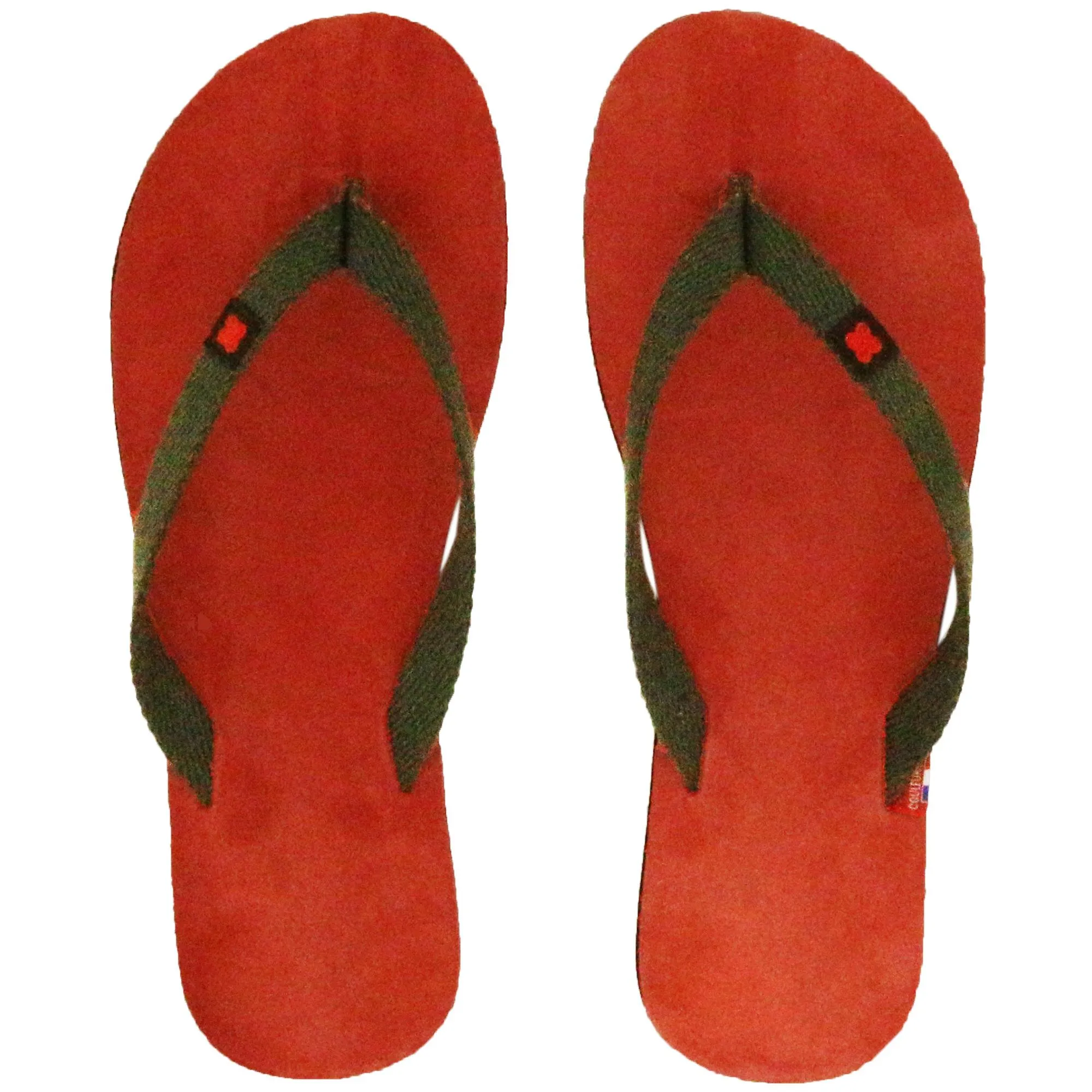 Tong en cuir velours de la collection MOOREA taille 42/43 rouge Corail