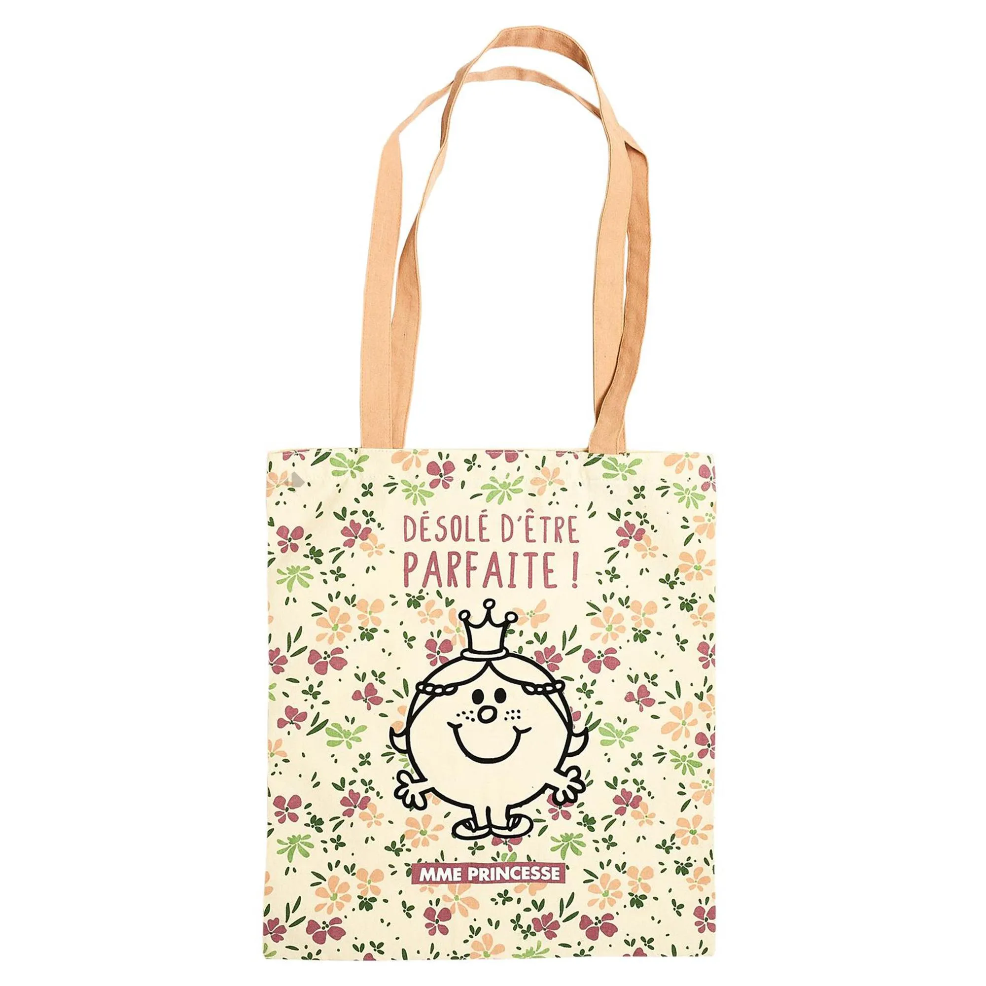 Tote Bag Mme Princesse en polyester motif floral collection MONSIEUR MADAME multicolore