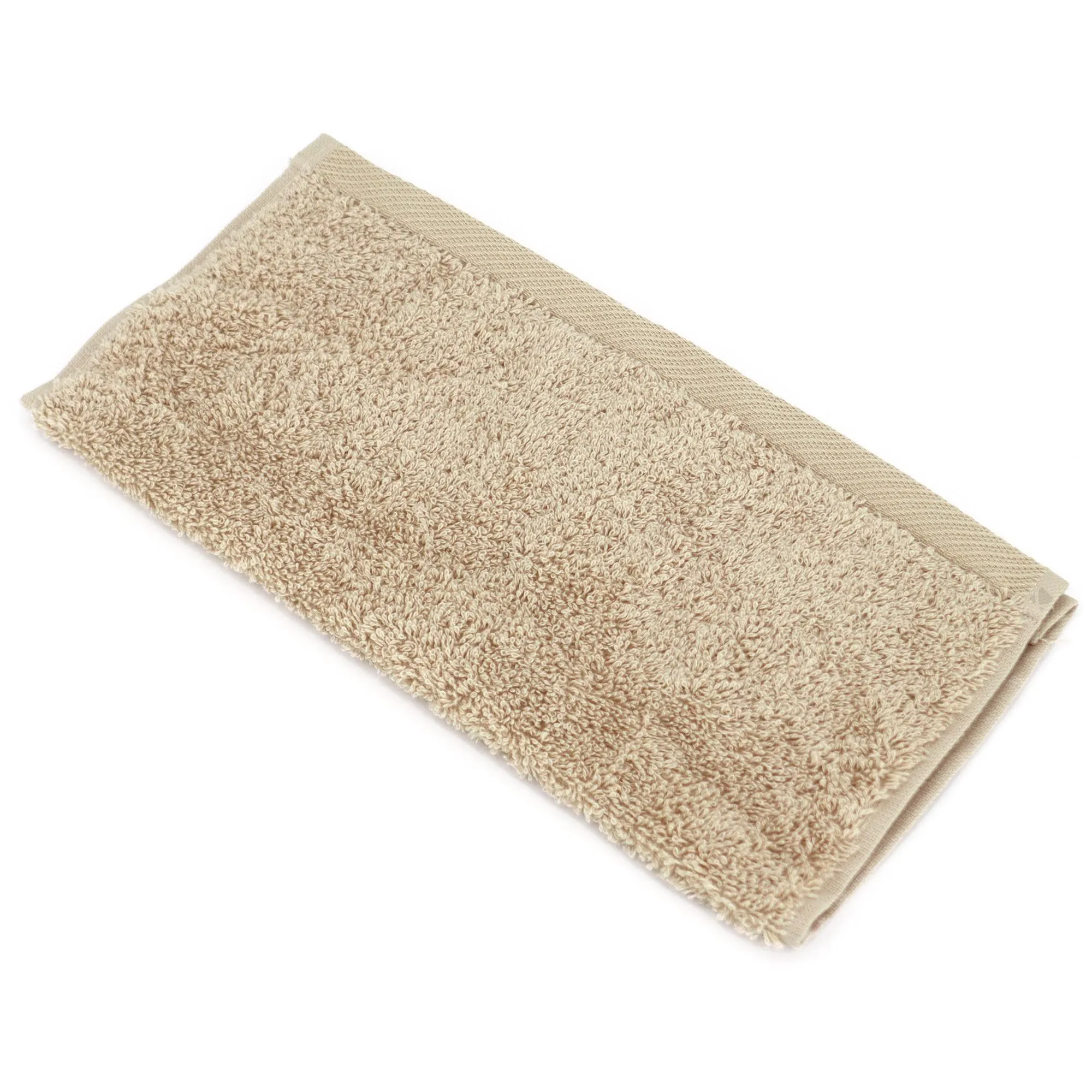 Serviette invité 30x50 cm 100% coton peigné ALBA beige