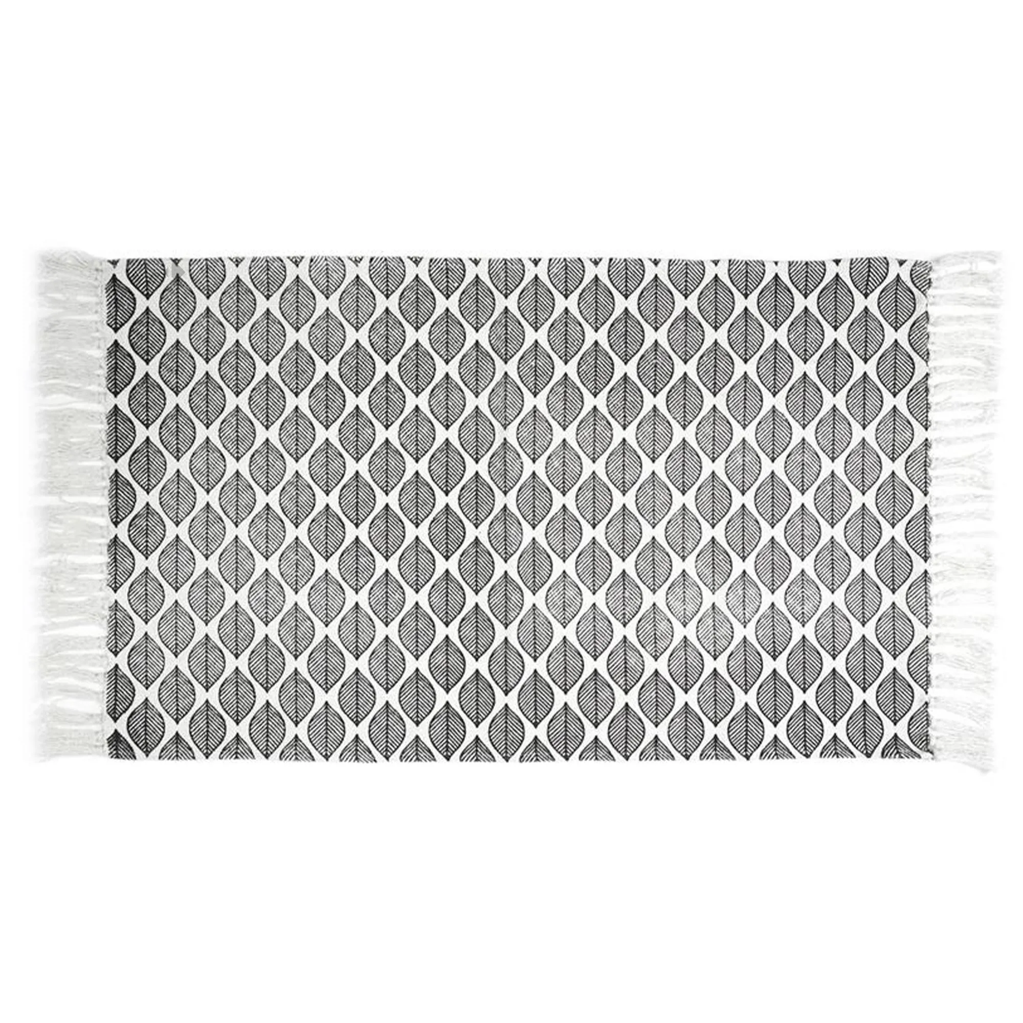 Tapis de cuisine 50x80 cm ZESTE motif feuille gris