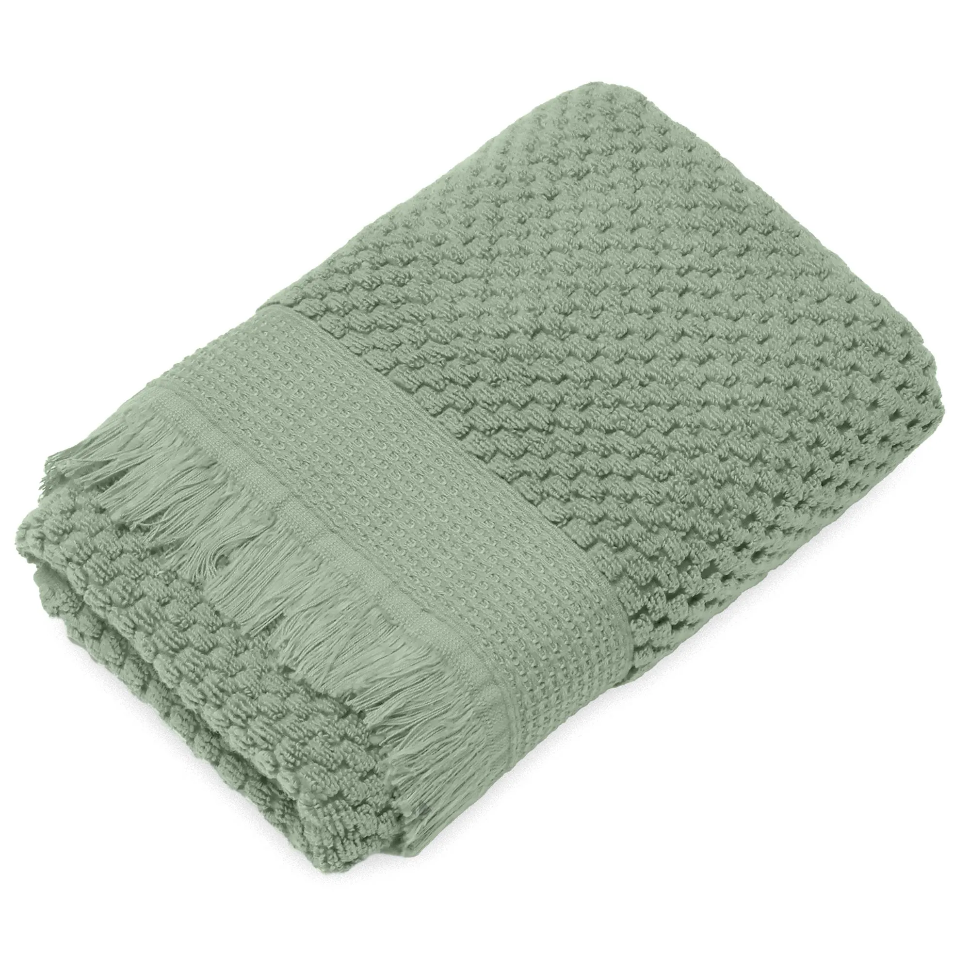 Serviette de toilette micro-coton 50x90 cm TETHYS vert olive