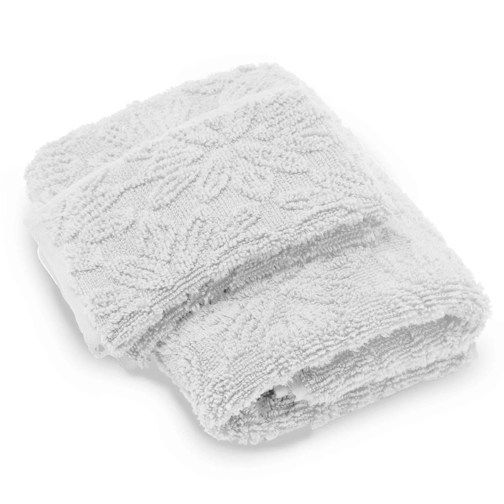 Serviette invité 420 g/m² 30x50 cm BAMAKO micro-coton blanc Craie