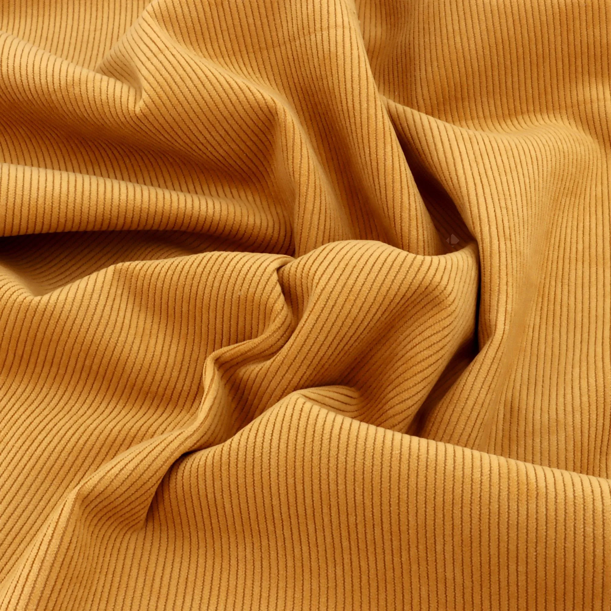 Tissu d'ameublement velours côtelé laize 140 cm STARSKY jaune Massala