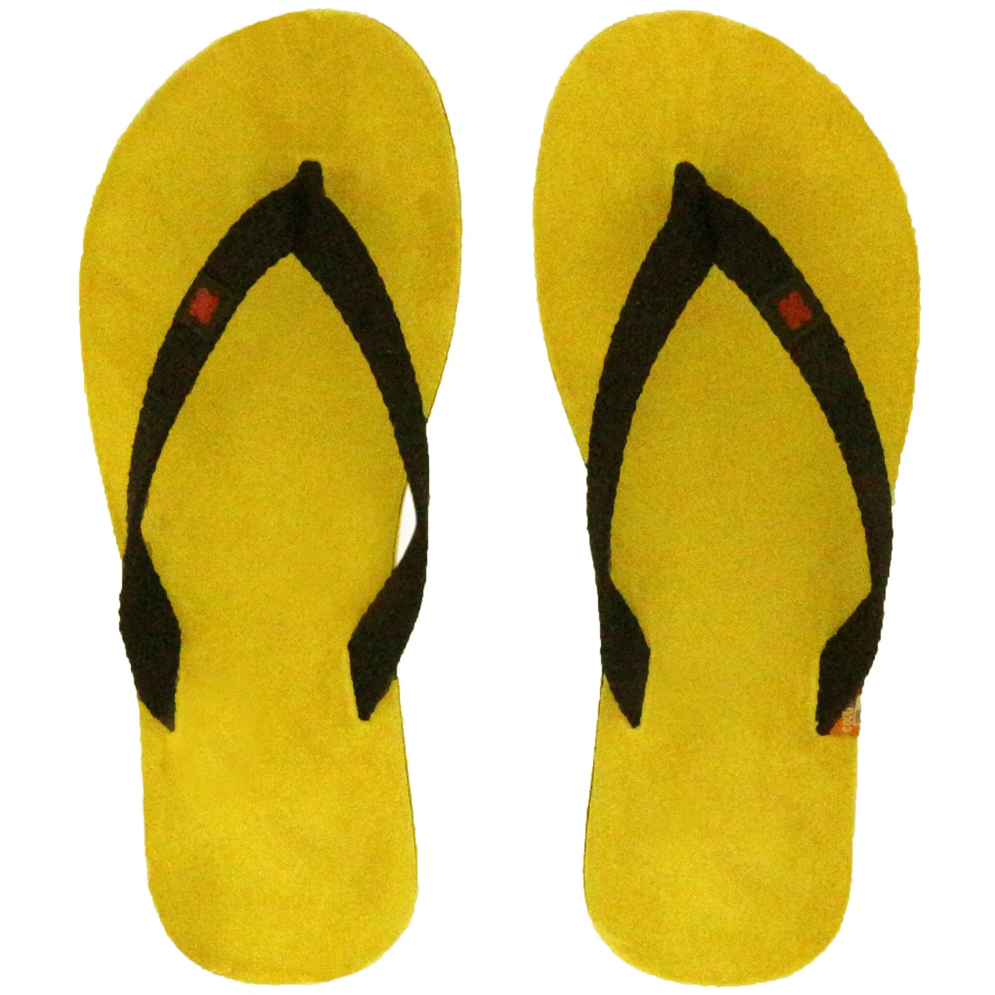 Tong en cuir velours de la collection MOOREA taille 34/35 Jaune