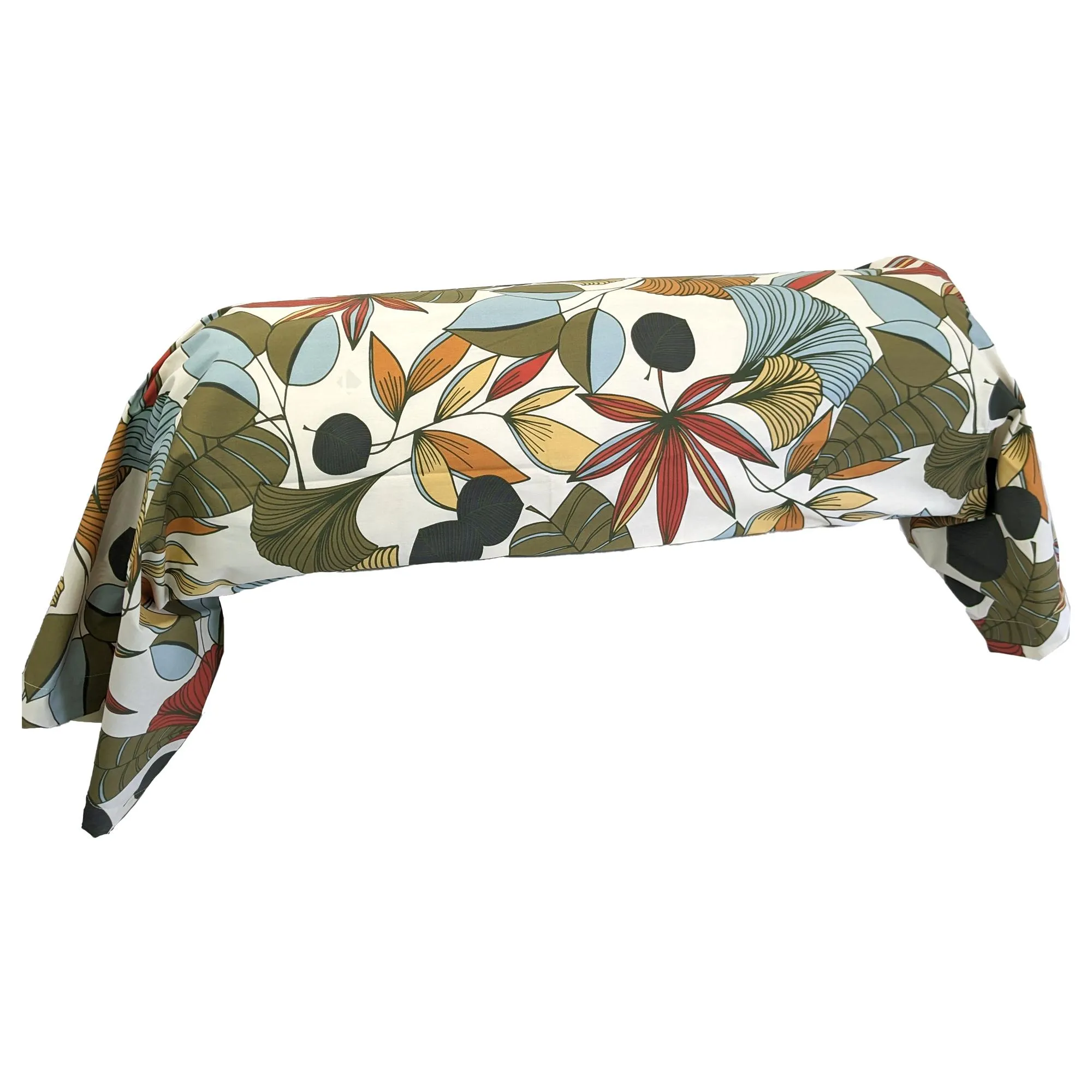 Taie de traversin 43X140 cm percale 100% coton CASCADE vert Sauge