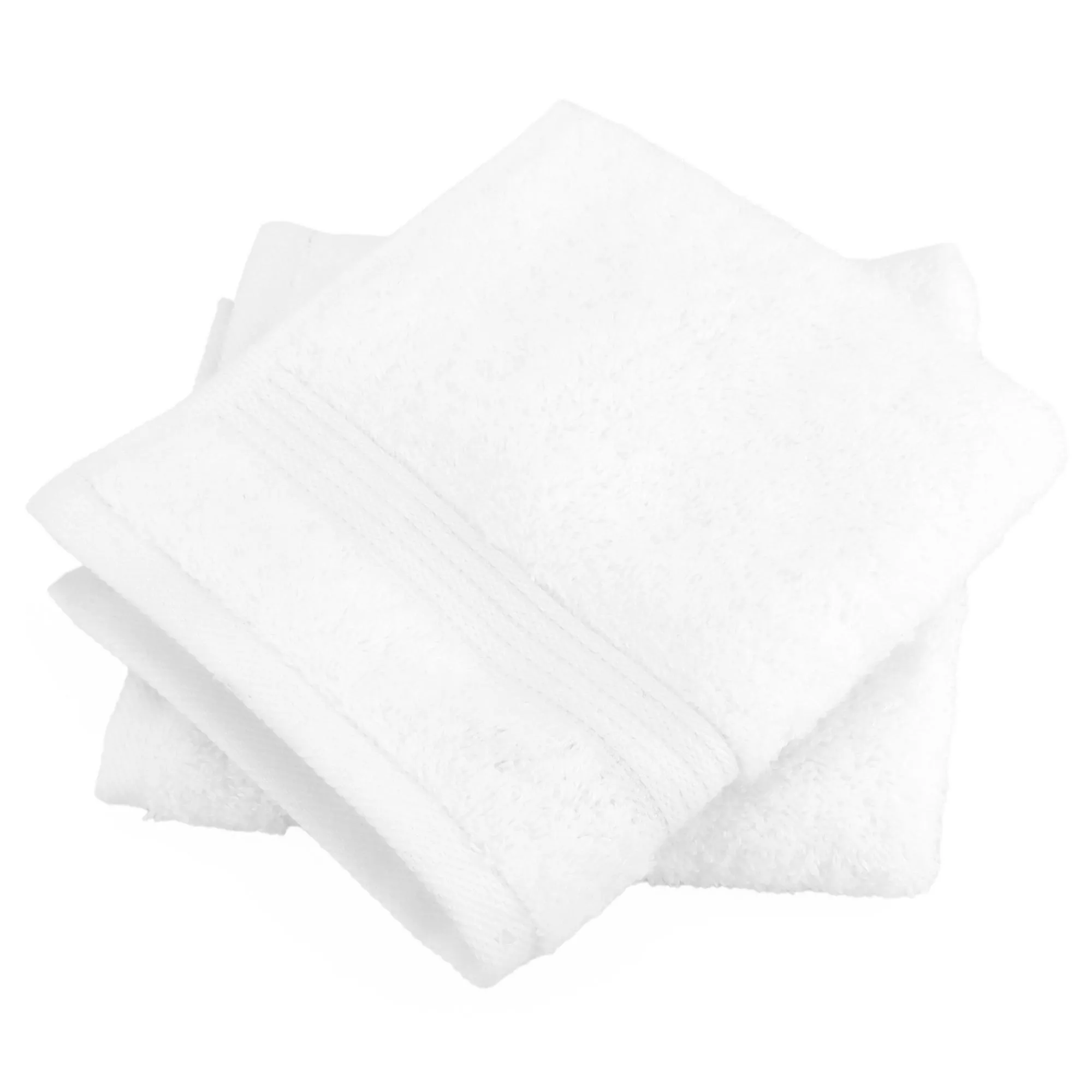 Lot de 2 serviettes invité 30x30 cm LUXOR blanc