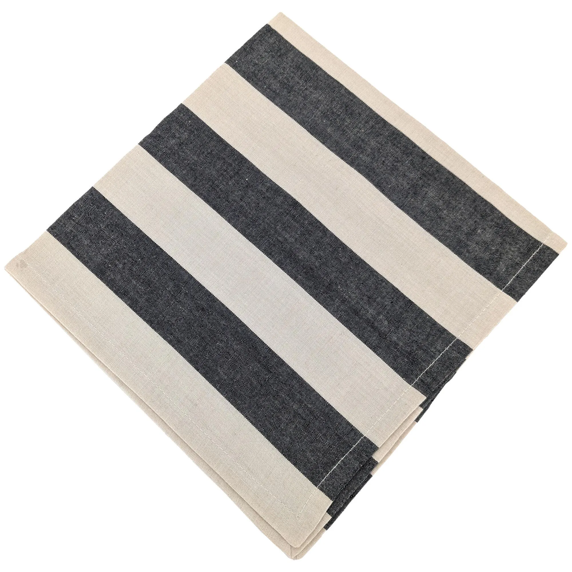 Serviette de table 100% coton 47x47 cm MISTRAL naturel anthracite
