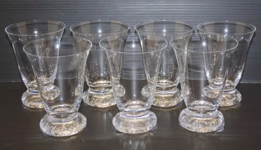 -7 VERRES CRISTAL DAUM Modèle KIM CIRCA 1950 COLLECTION VITRINE table D