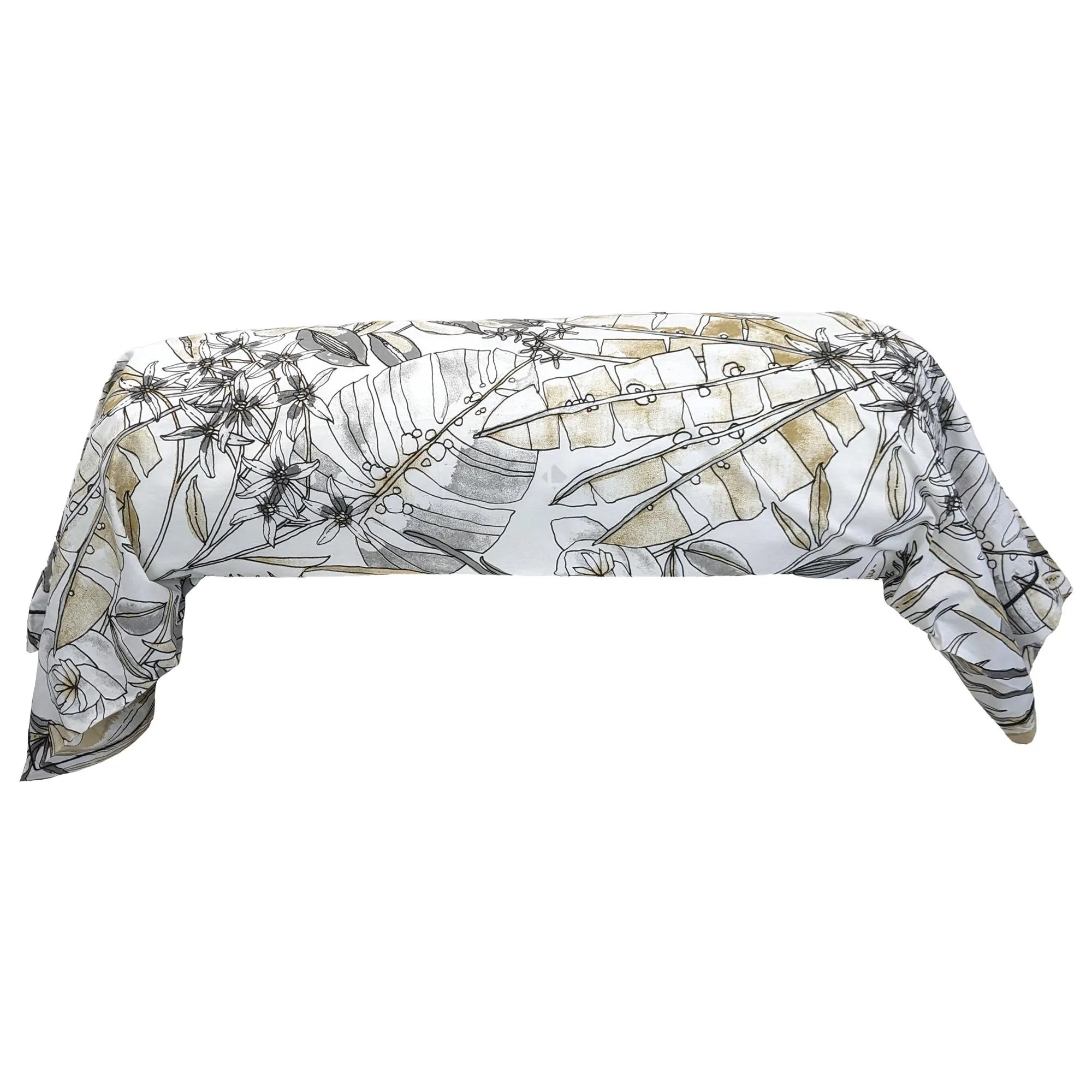 Taie de traversin 200x43 cm coton SUMATRA gris Fusain