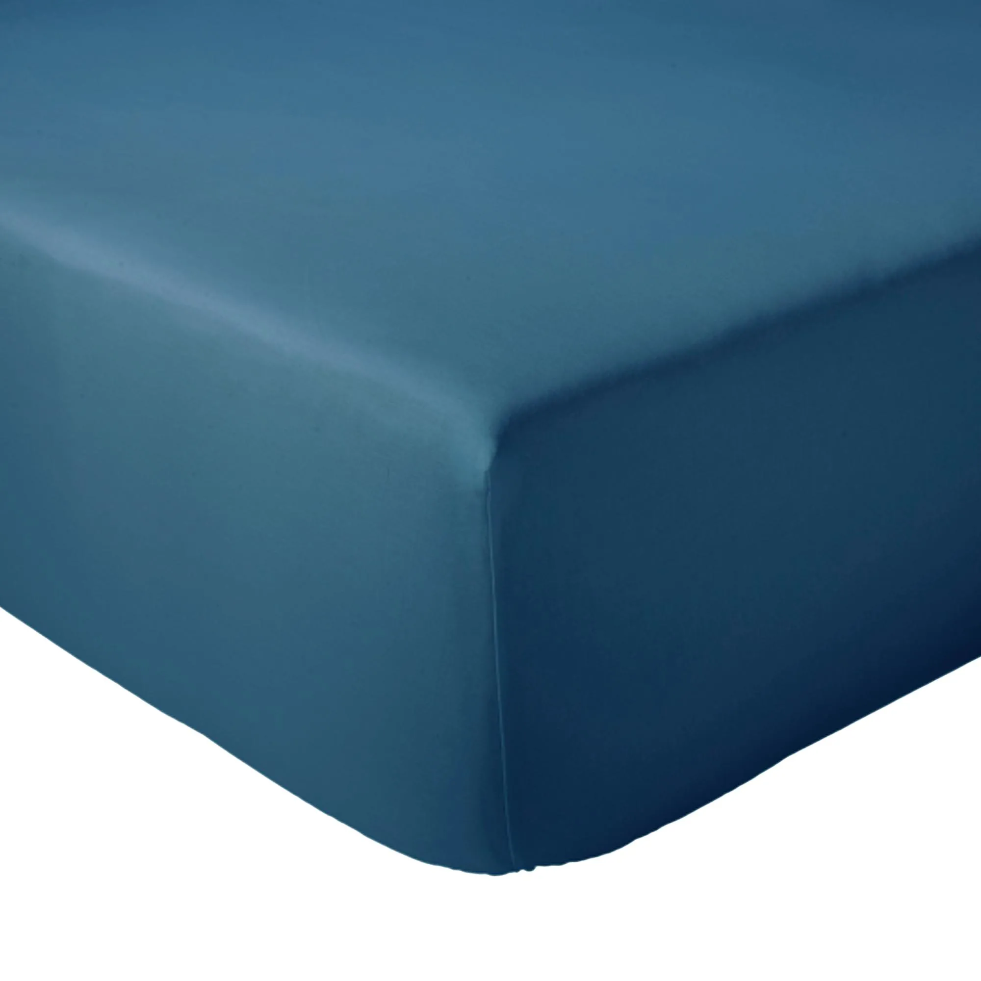 Drap housse 140x200 cm bonnet 30 cm percale de coton PASSION PERCALE bleu Cobalt