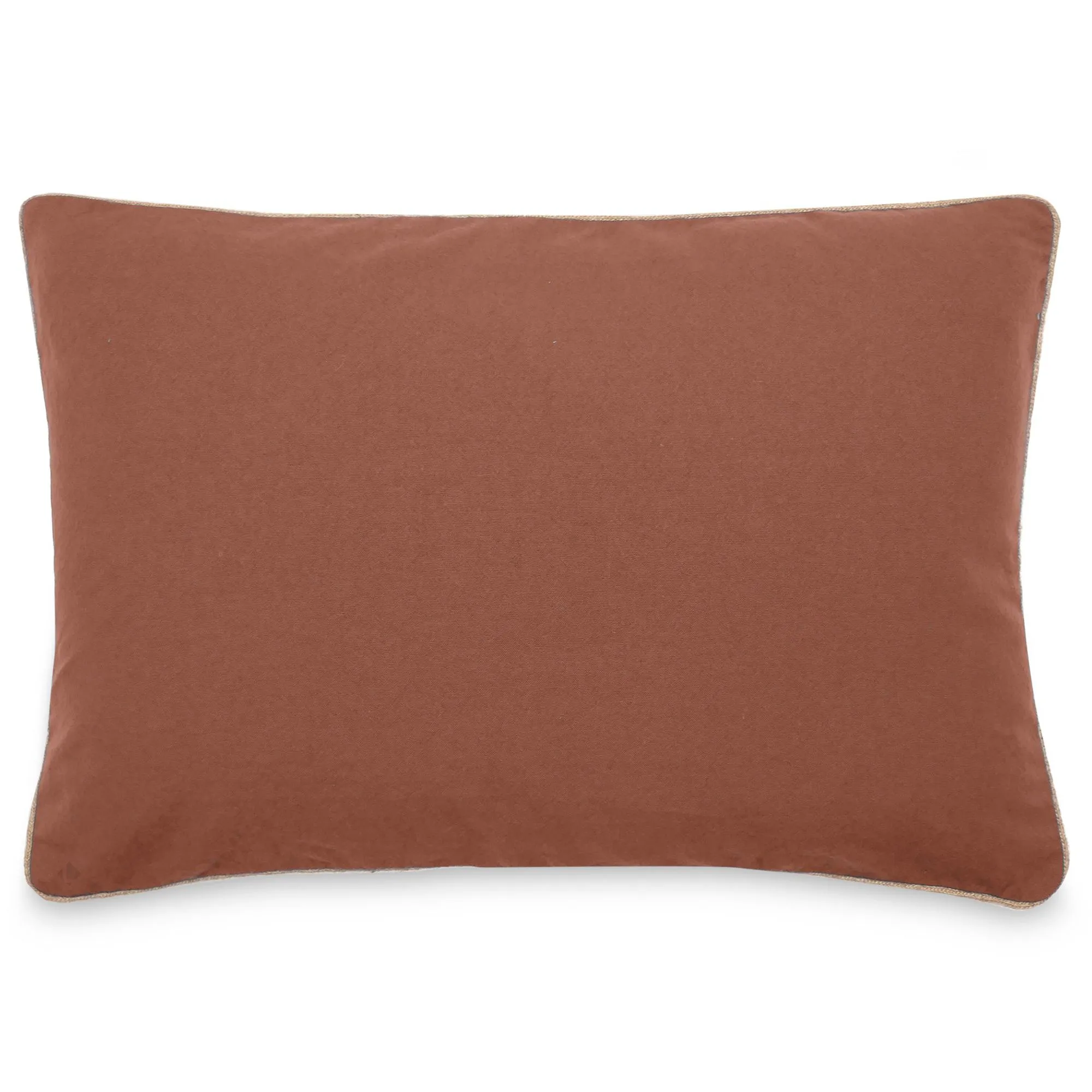 Housse de coussin coton 40x60 cm HONO DÉCO marron terre cuite