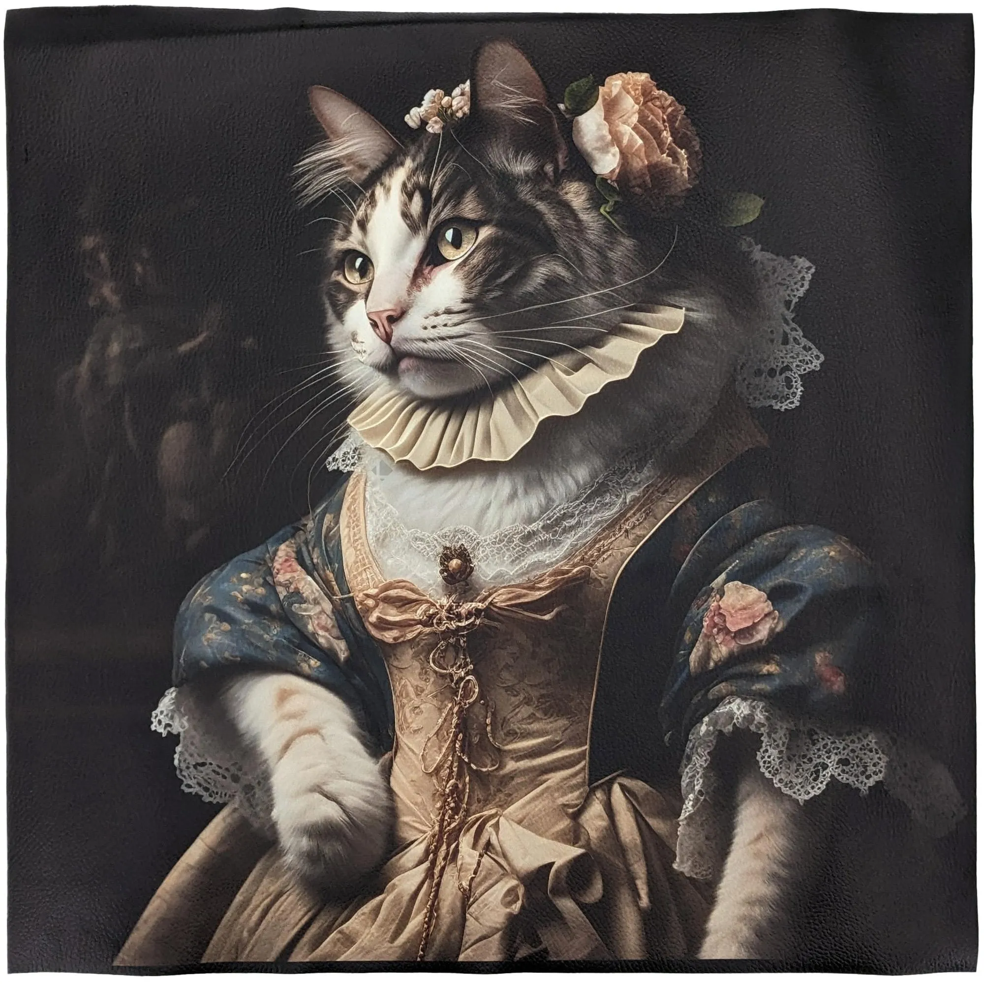 Carré de tissu similicuir 44x44 cm KARIA chat