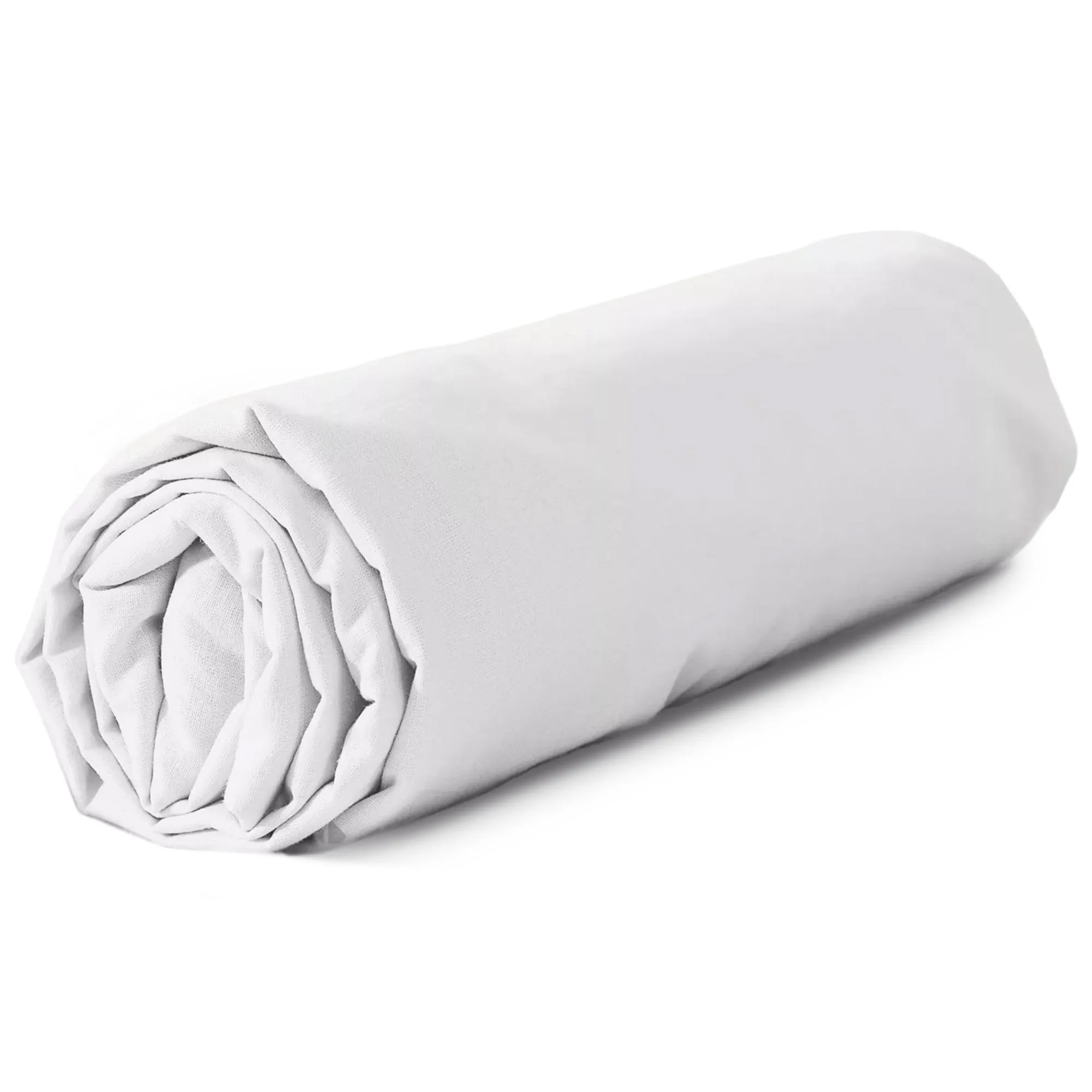 Drap housse 140x190 cm coton lavé LINO blanc