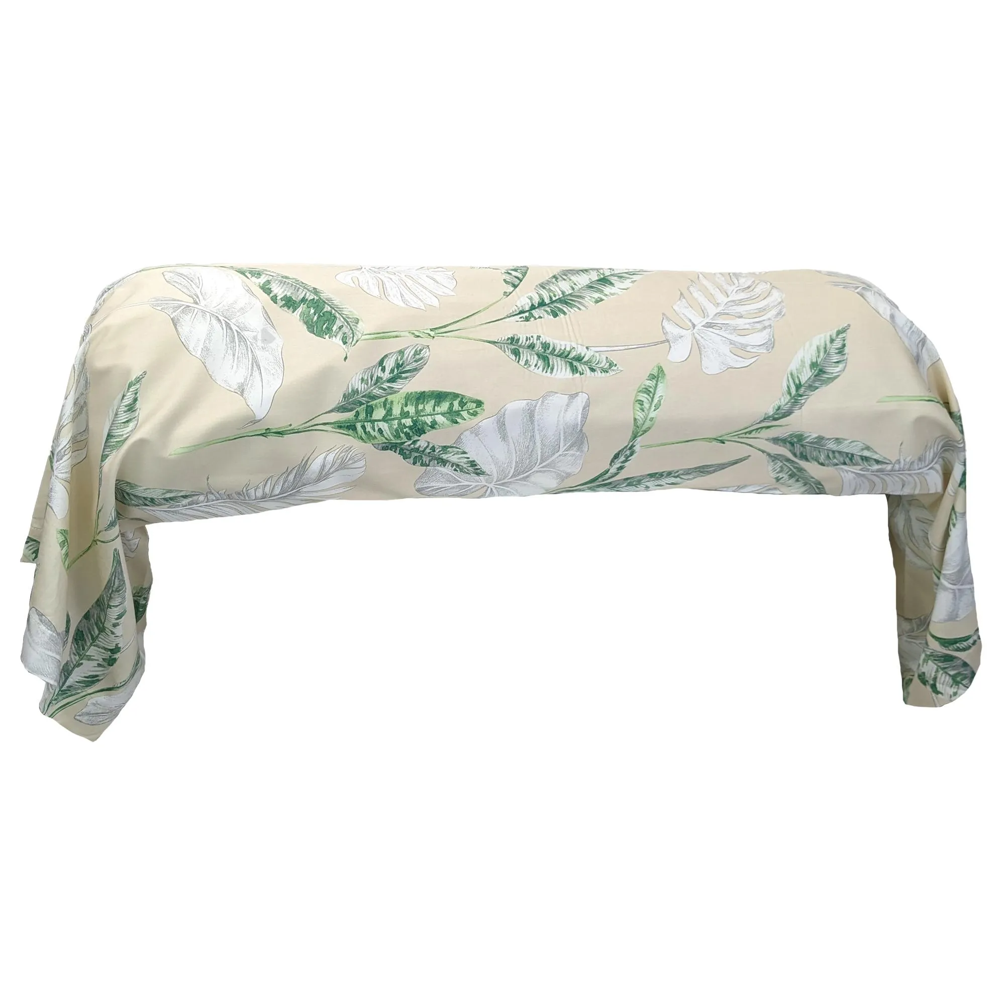 Taie de traversin 200x43 cm satin de coton VOYAGE beige Lin