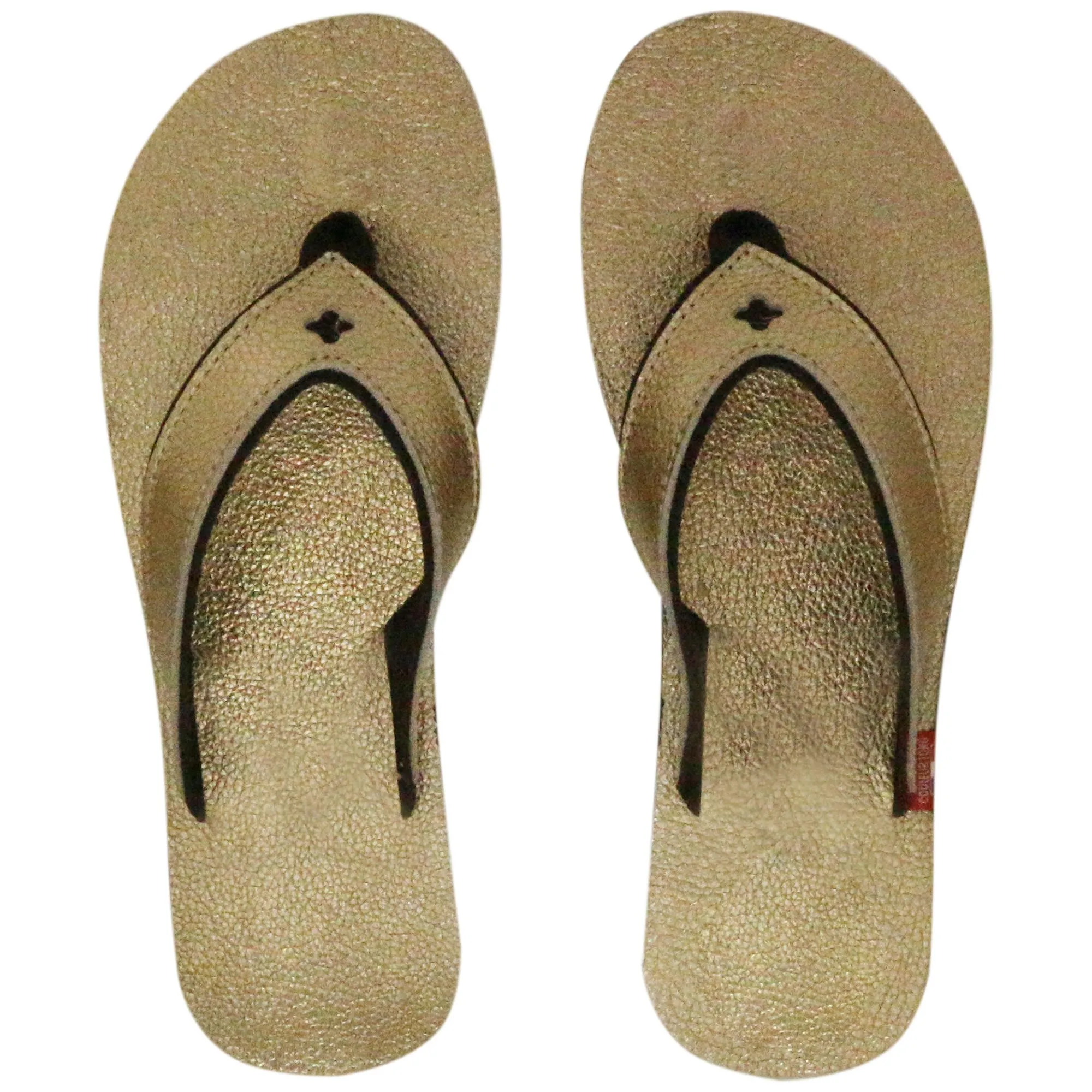 Tong en cuir métallisé de la collection PIANA taille 36/37 Or