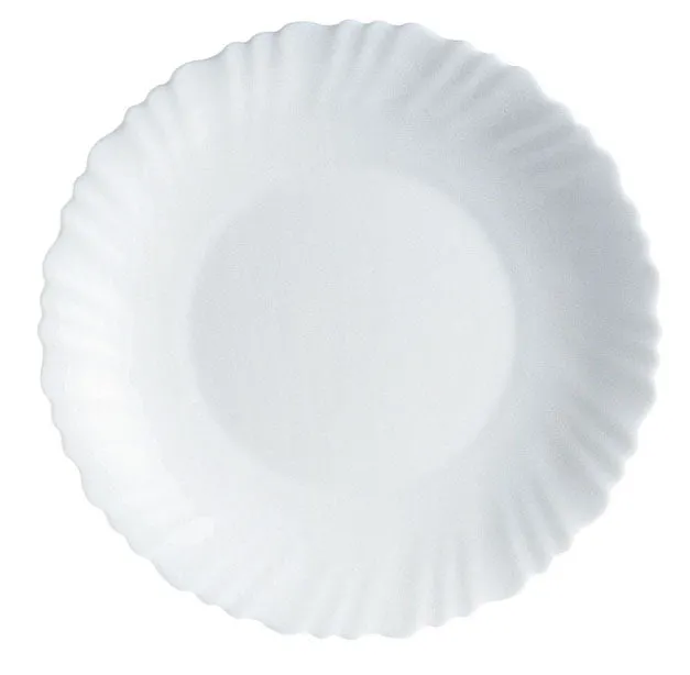ASSIETTE DESSERT FESTON
19CM EN VERRE TREMPÉ
BLANC