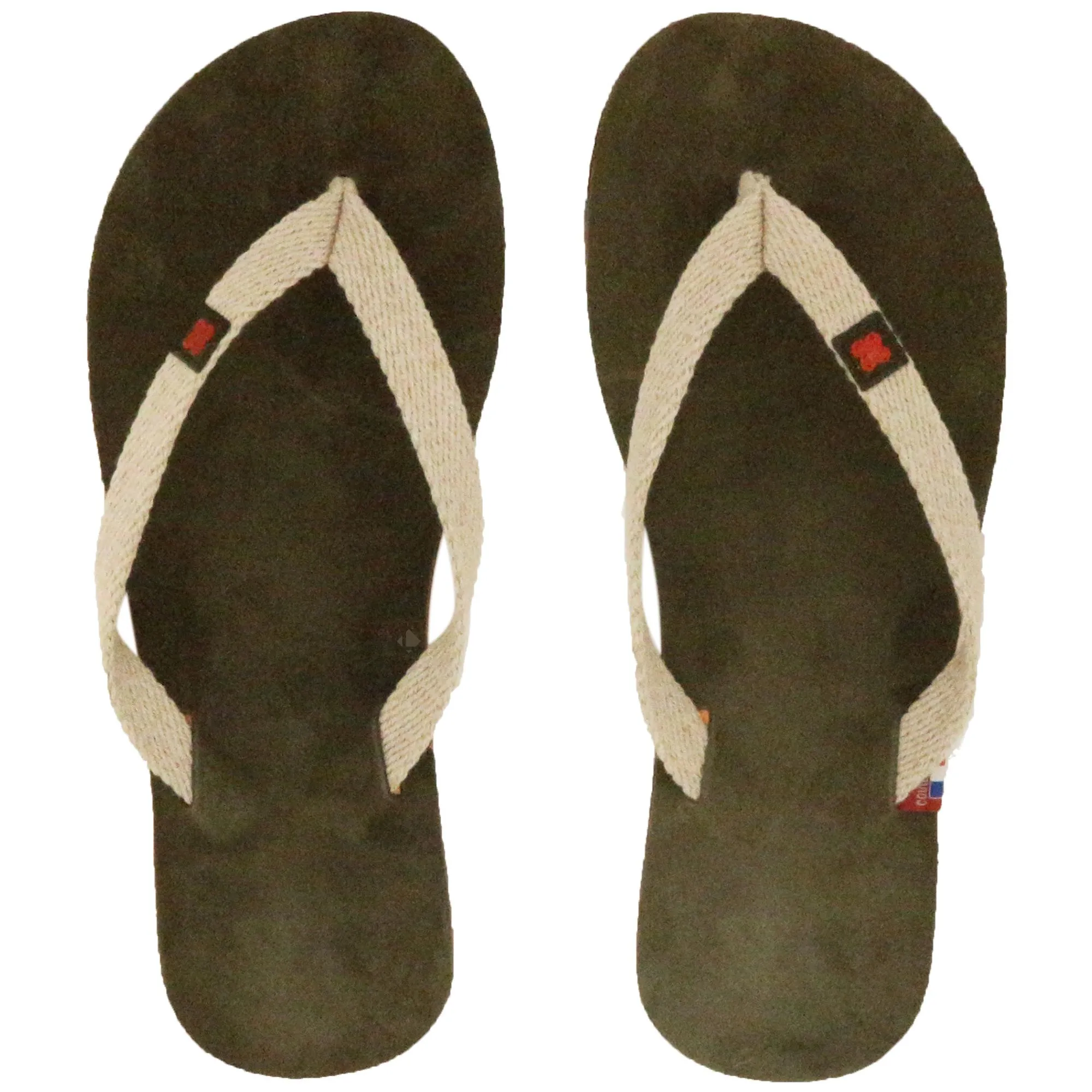 Tong en cuir velours de la collection MOOREA taille 34/35 Vert