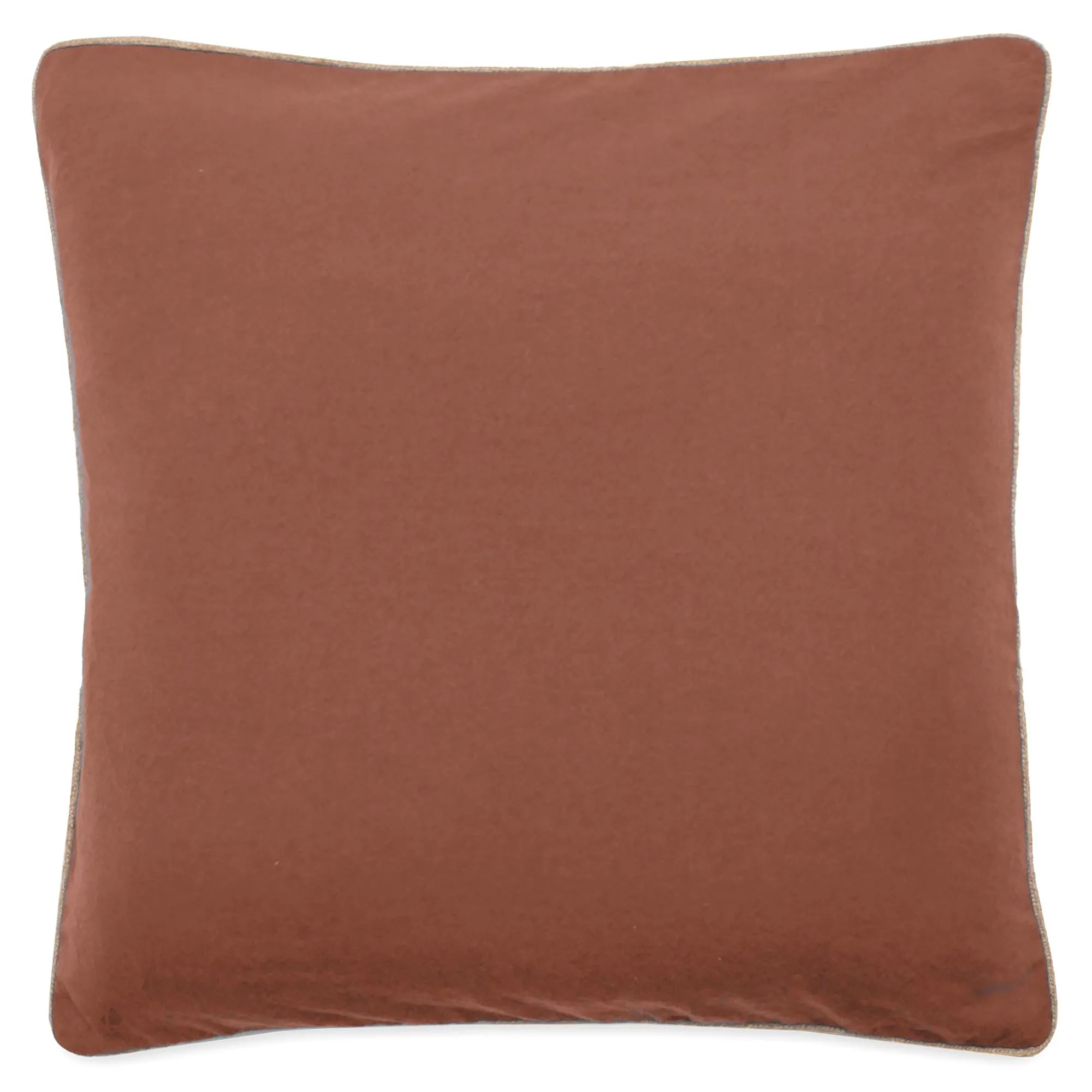 Housse de coussin coton 45x45 cm HONO DÉCO marron terre cuite