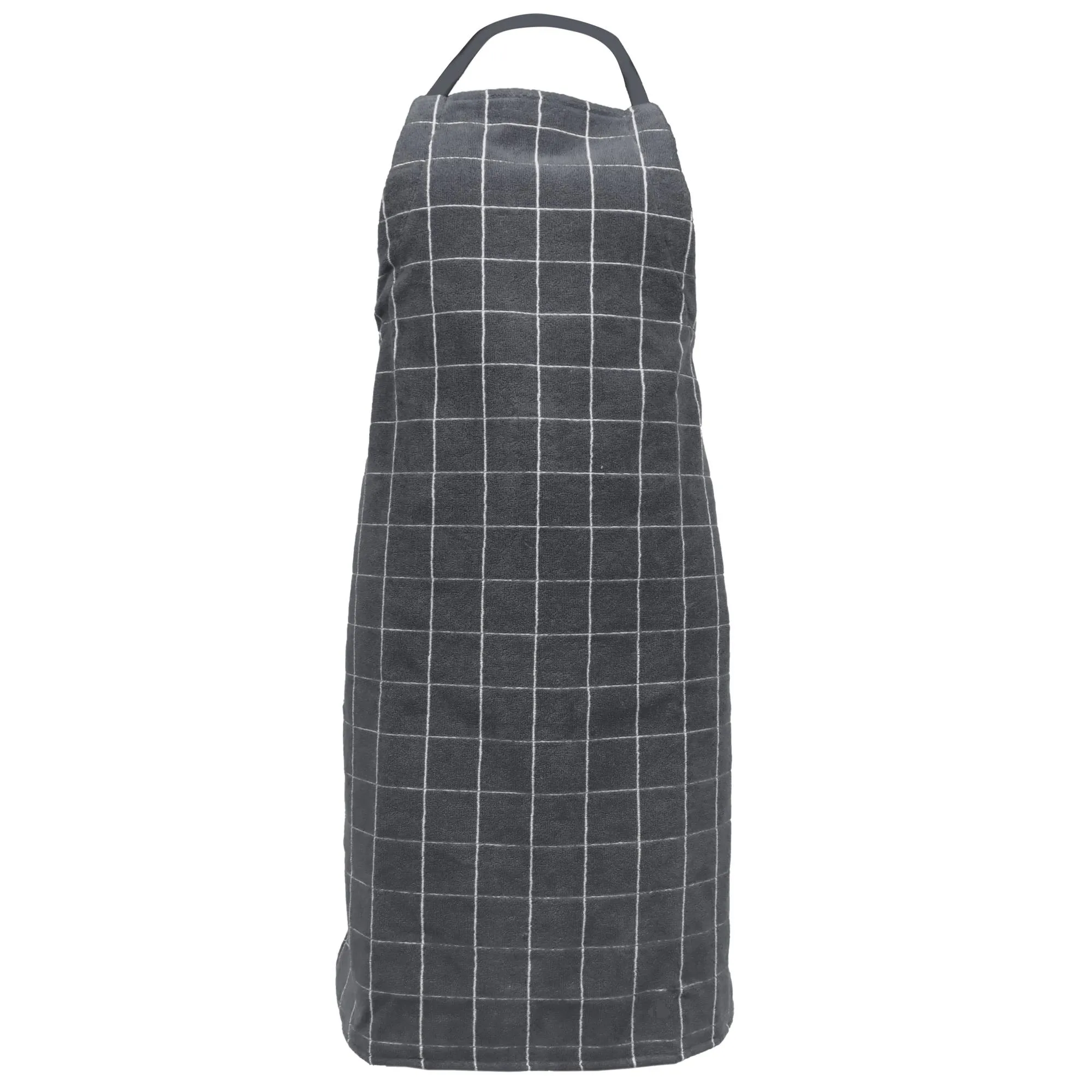 Tablier de cuisine 60x90 cm coton NEW SQUARES gris