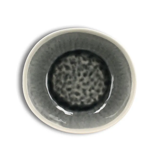 ASSIETTE CREUSE CAP
21CM EN GRÈS BLANC ET
GRIS