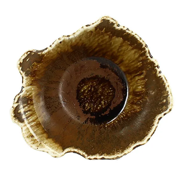 COUPELLE SATURNE 13CM
EN PORCELAINE MARRON