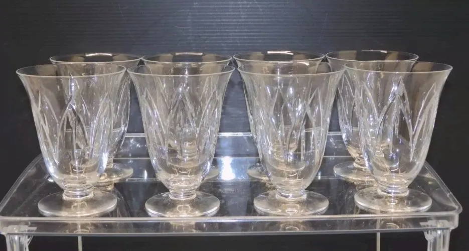 -8 VERRES CRISTAL DAUM CIRCA 1960 COLLECTION VITRINE déco TABLE  D