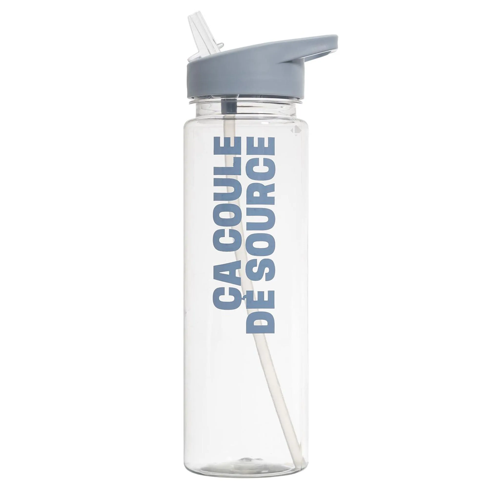 Bouteille en plastique 70cl HYDRO FUN "ça coule de source" bleu clair