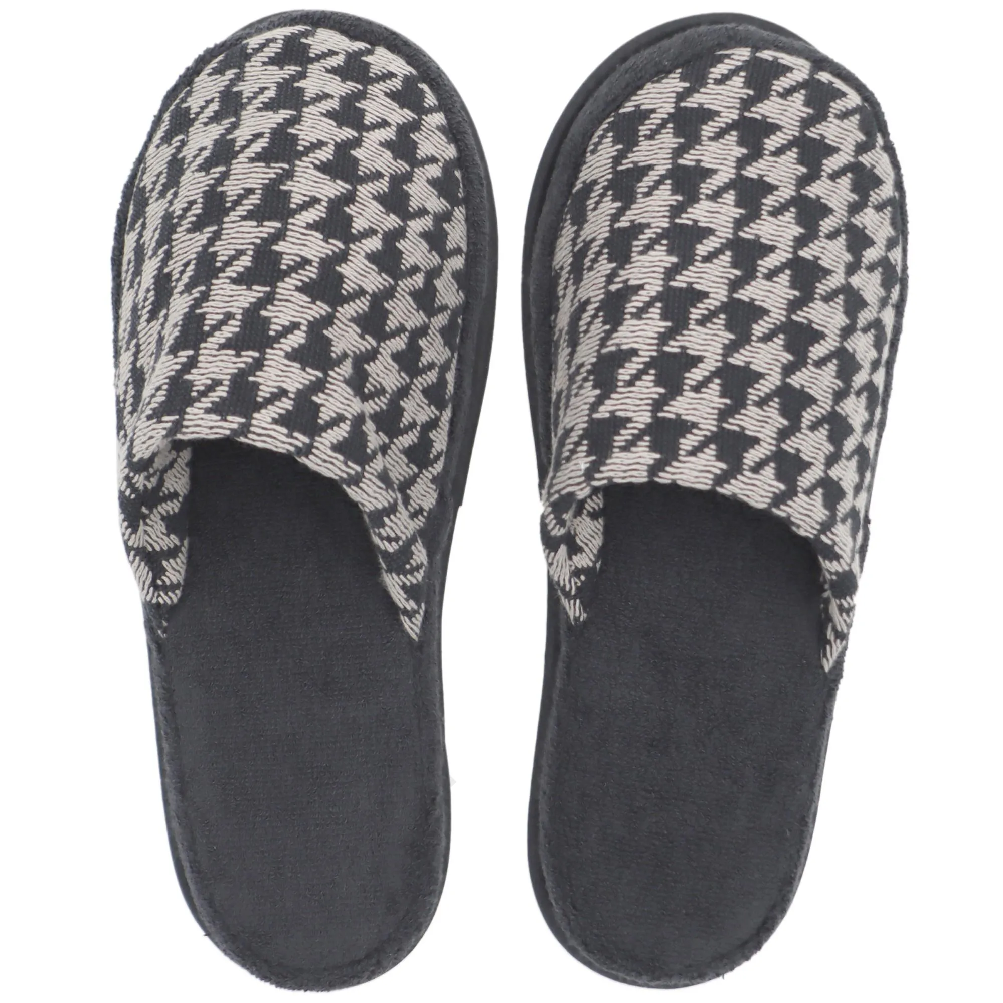 Chaussons de bain PIED-DE-POULE gris taille Large (L) du 41 au 43