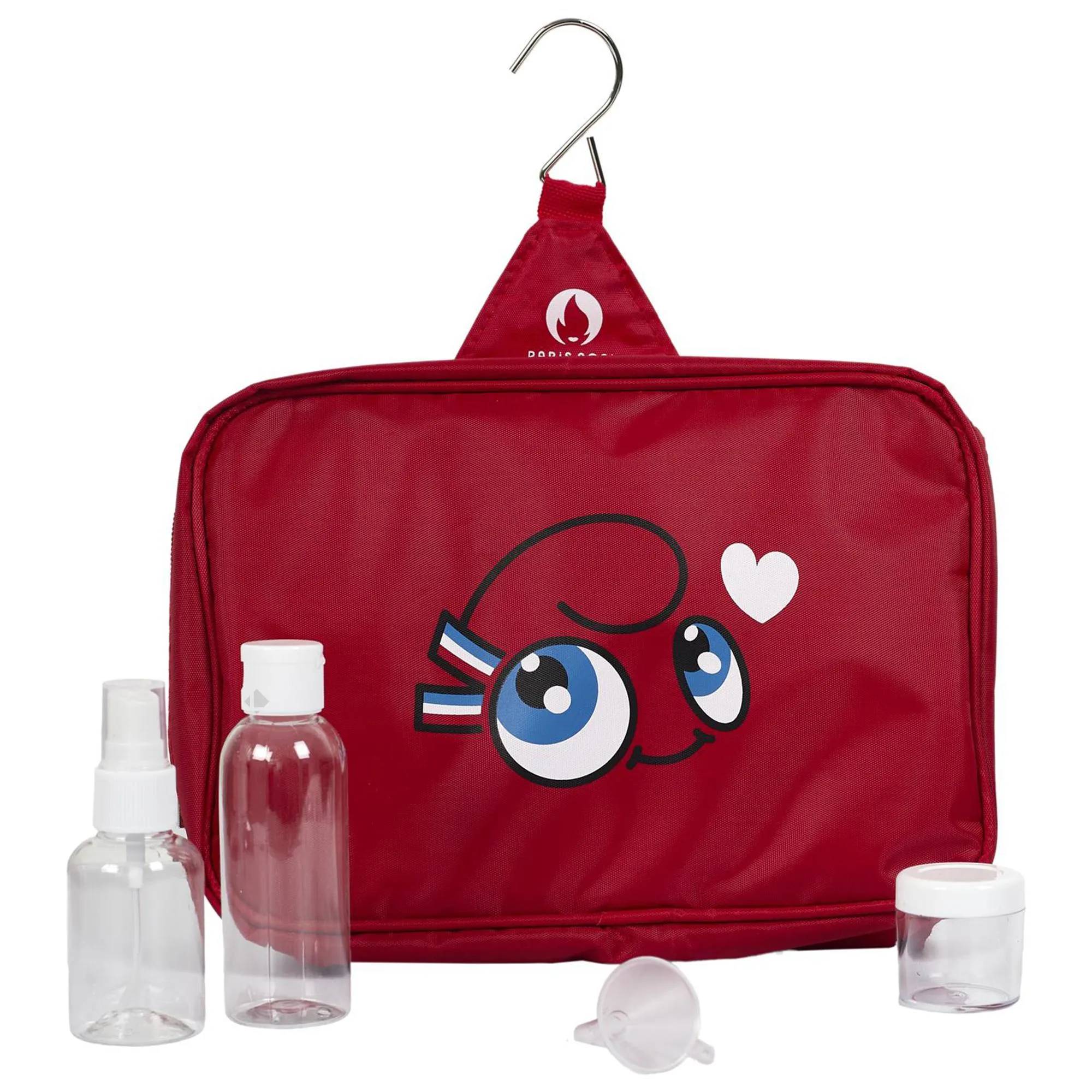 Trousse de toilette et flacons PARIS 2024 rouge Jeux Olympiques 2024