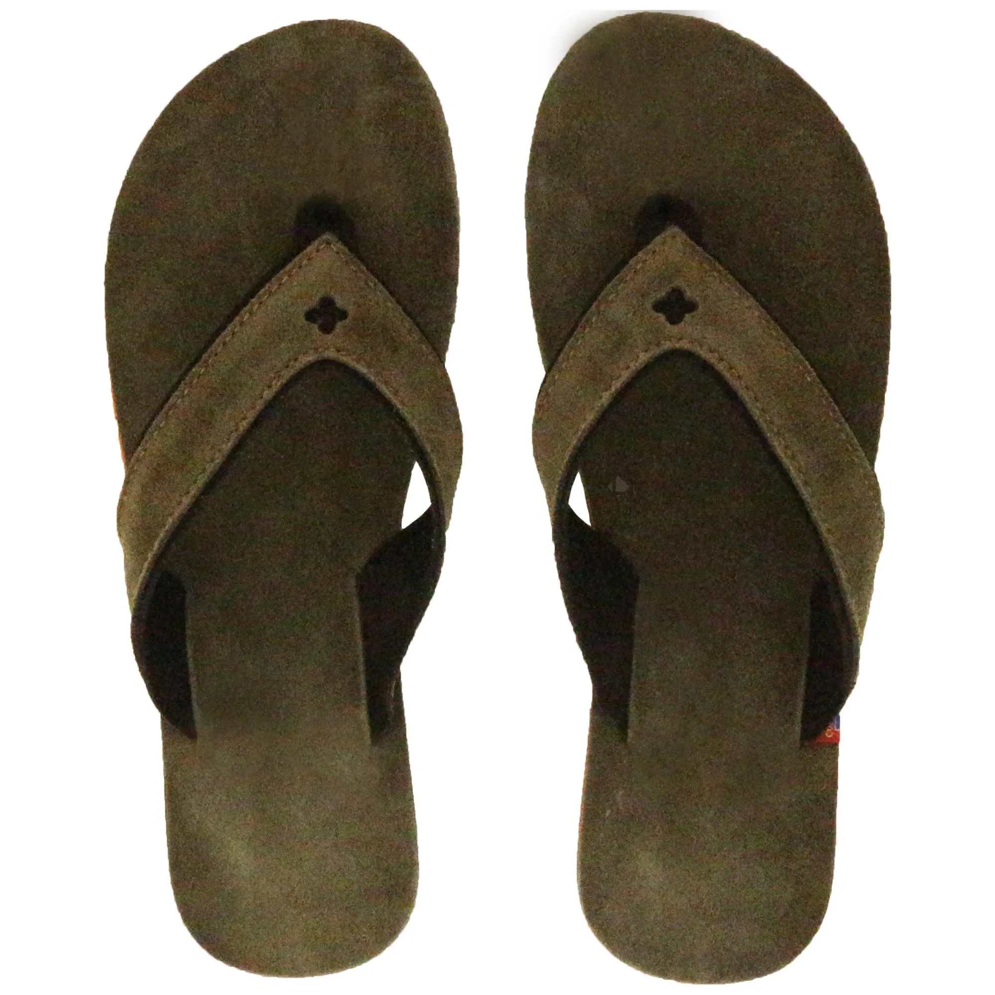 Tong bride large en cuir de la collection SPERONE taille 44/45 Vert