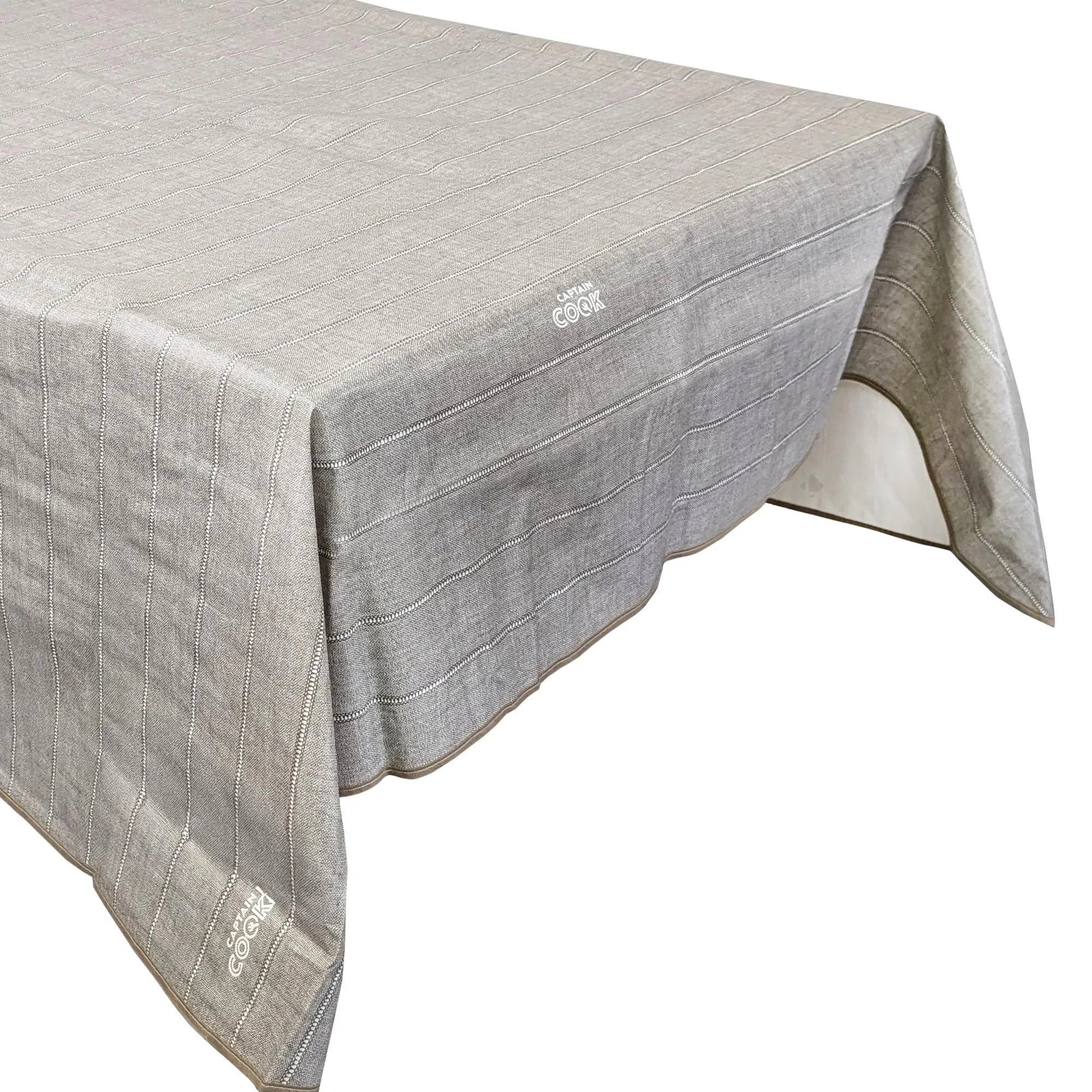 Nappe rectangulaire 130x160 cm antitaches collection BALANCE gris