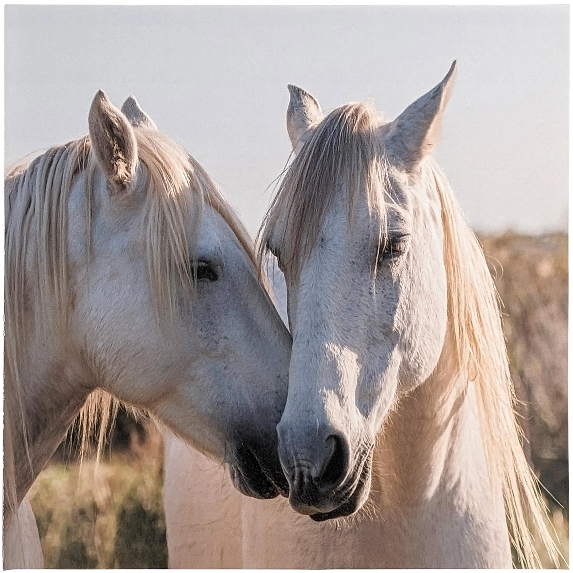 Carré de tissu similicuir 44x44 cm KARIA chevaux