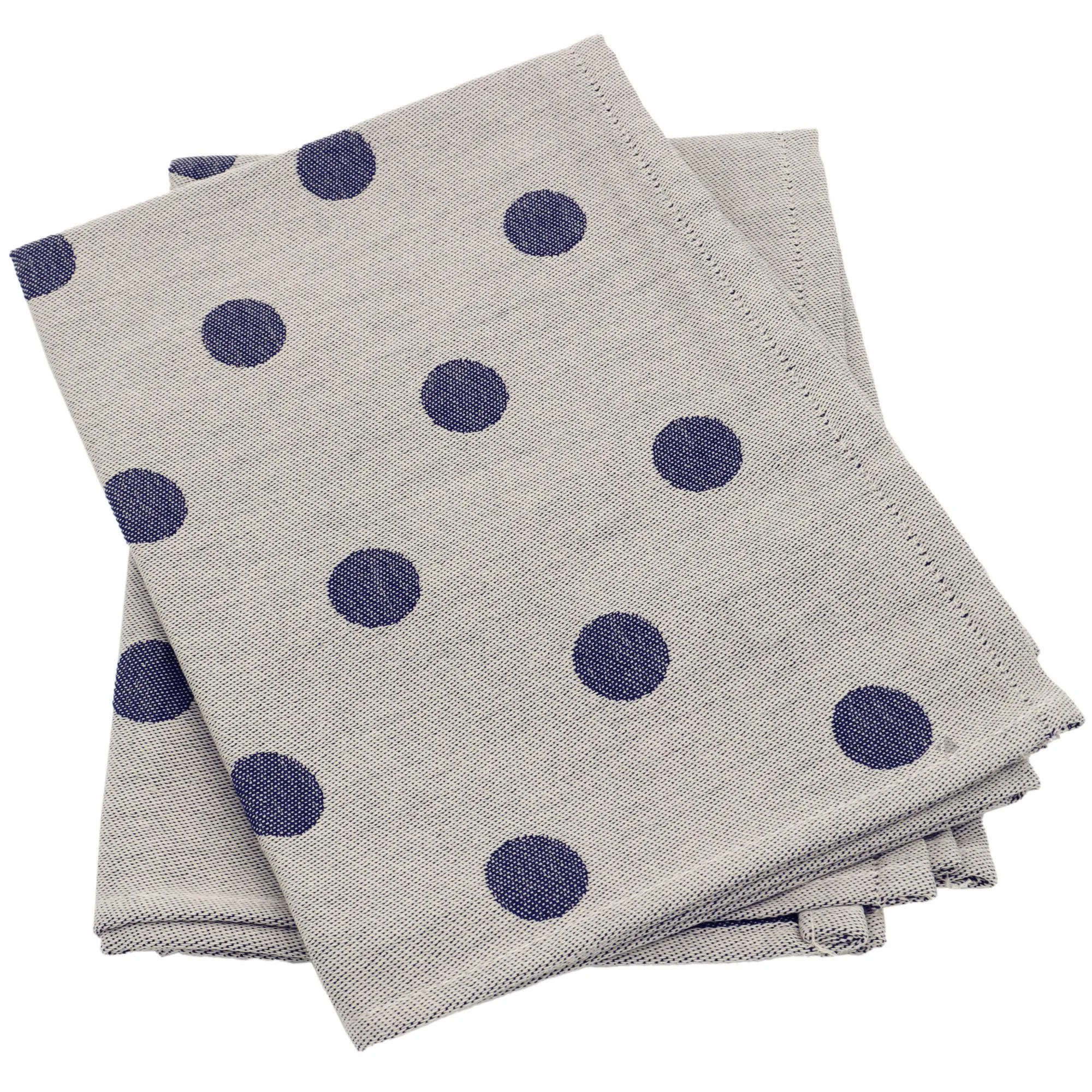 Lot de 2 torchons de cuisine toile 50x70 cm coton SPOT bleu