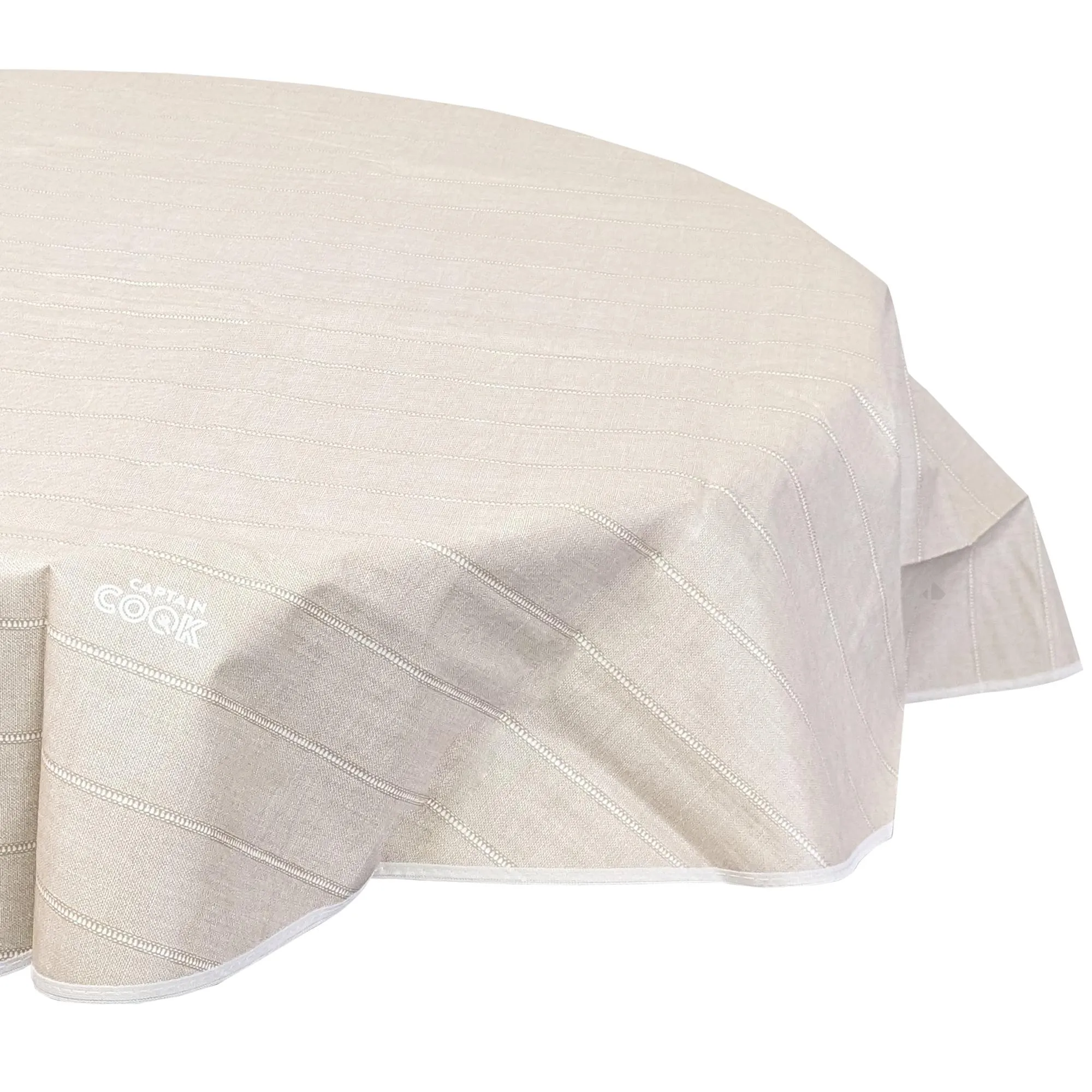 Nappe ronde 160cm antitaches collection BALANCE couleur beige