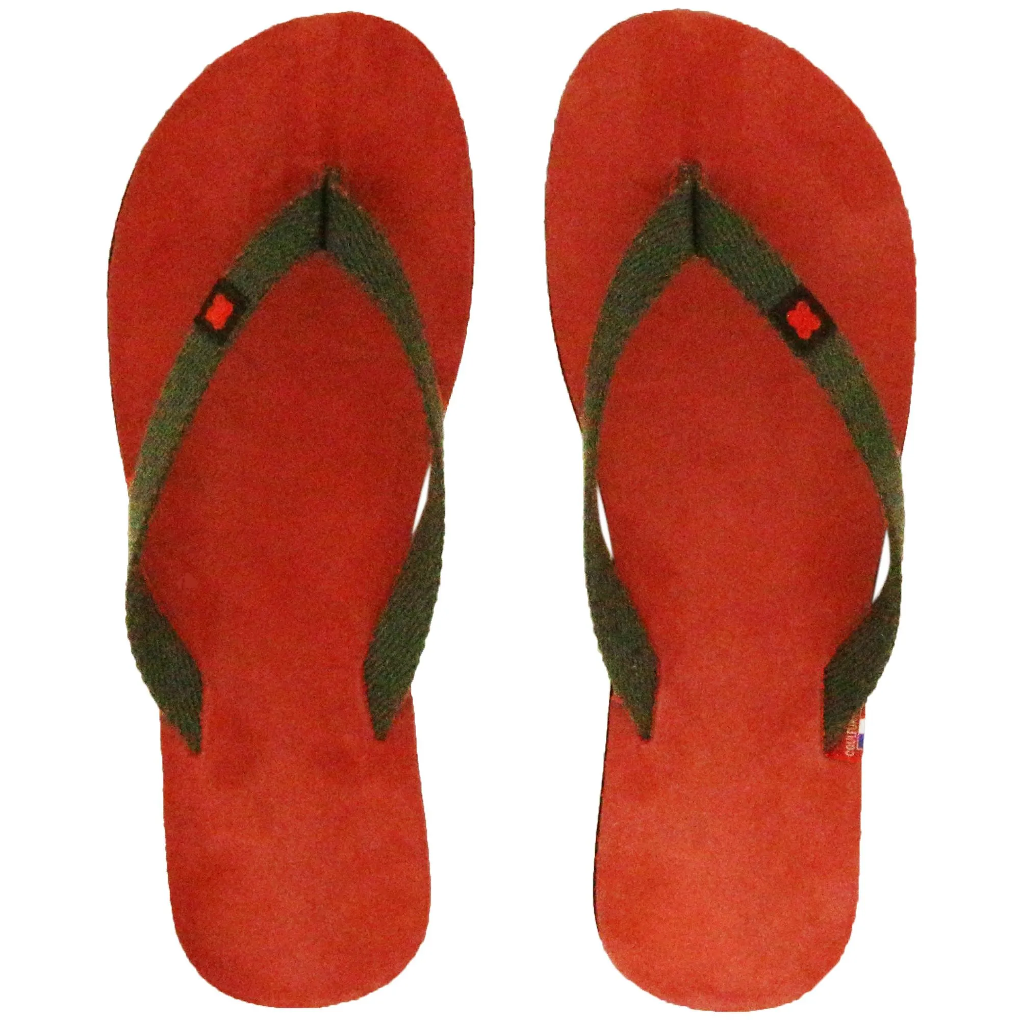 Tong en cuir velours de la collection MOOREA taille 44/45 rouge Corail