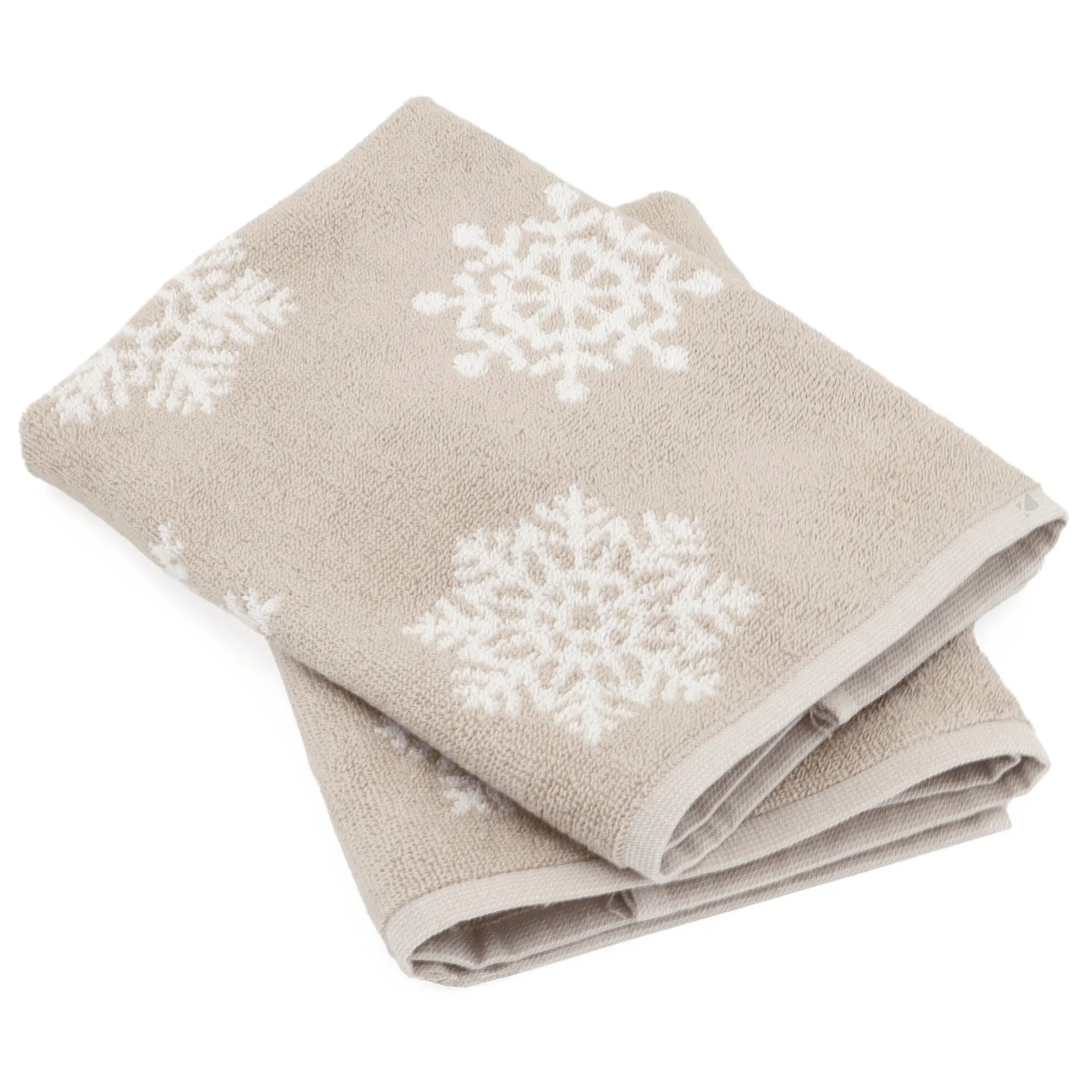 Lot de 2 torchons de cuisine éponge 50x50 cm coton ICE beige