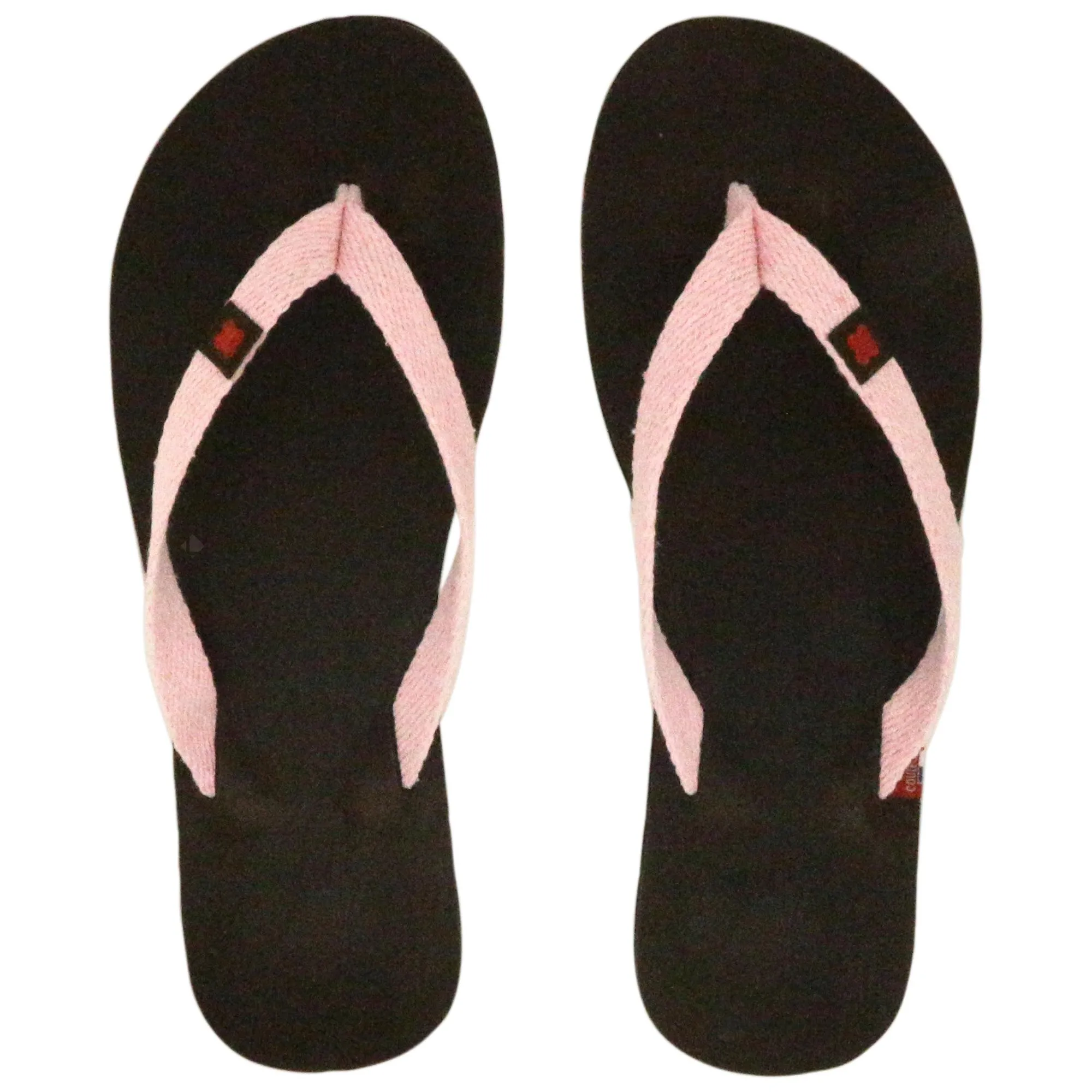 Tong en cuir velours MOOREA taille 44/45 marron Chocolat rose