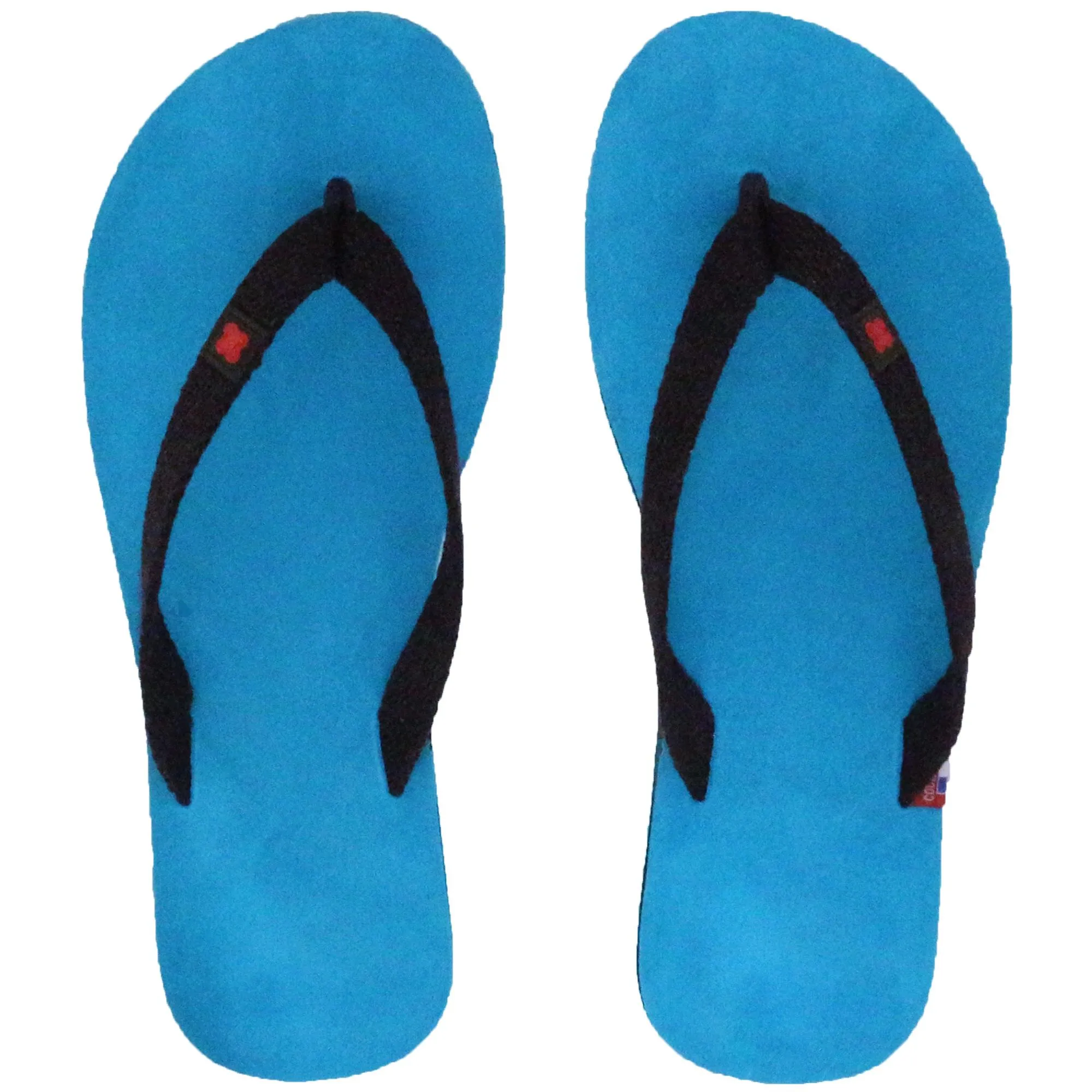 Tong en cuir velours MOOREA taille 34/35 bleu Turquoise