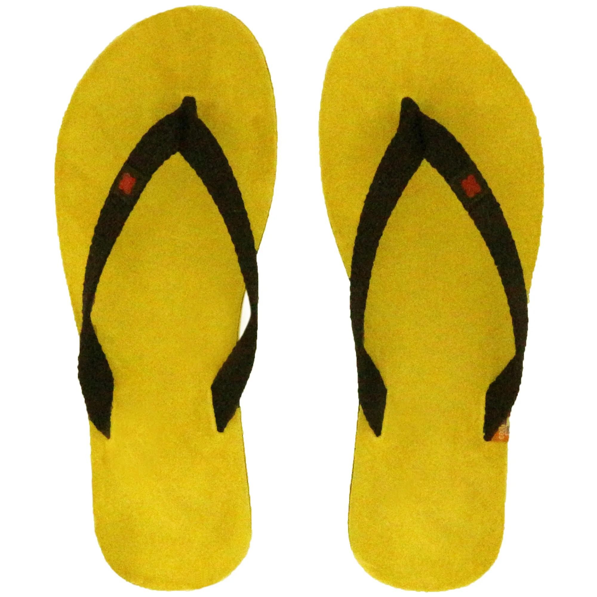 Tong en cuir velours de la collection MOOREA taille 40/41 Jaune