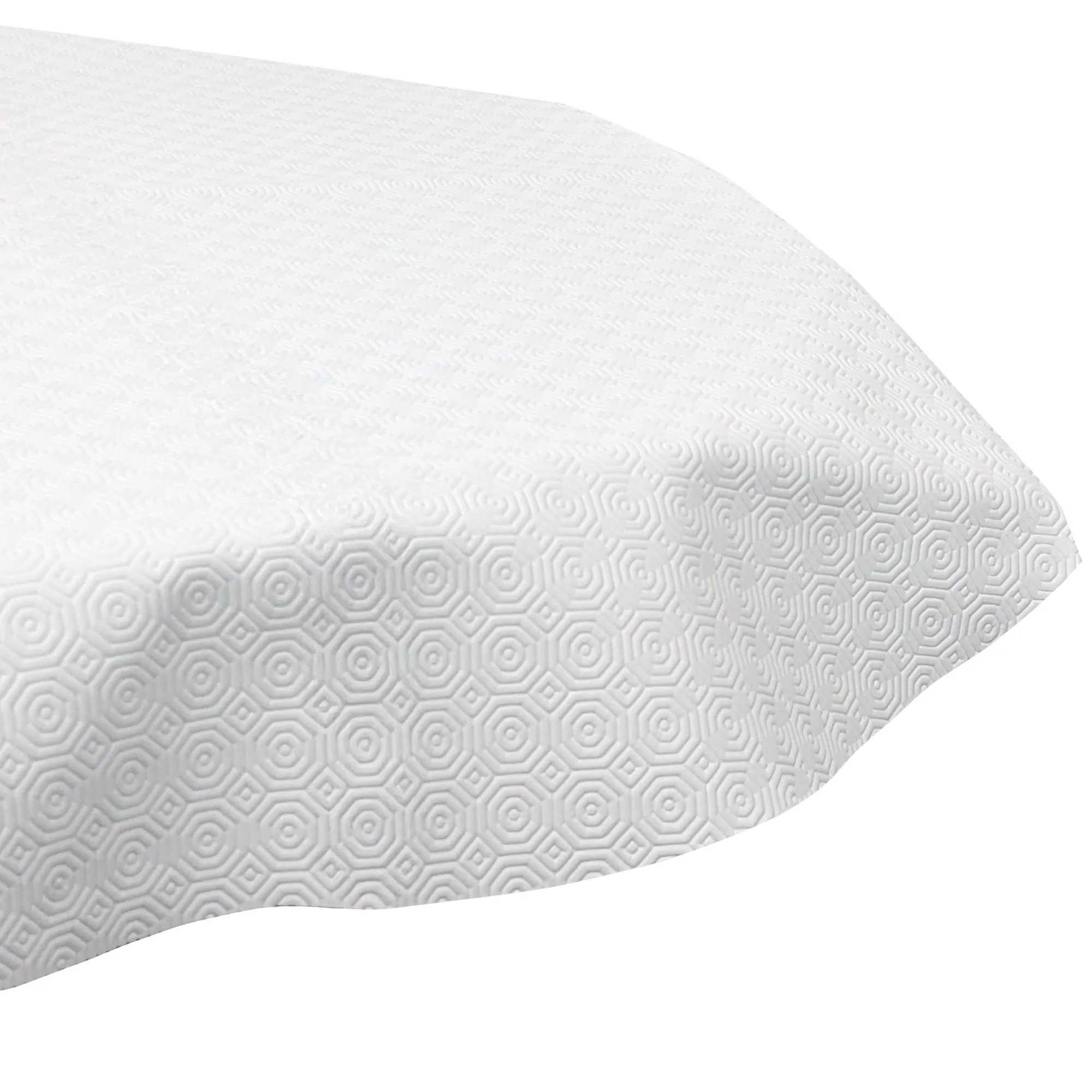 Protège table rond 110 cm collection COOK en polyester et pvc blanc