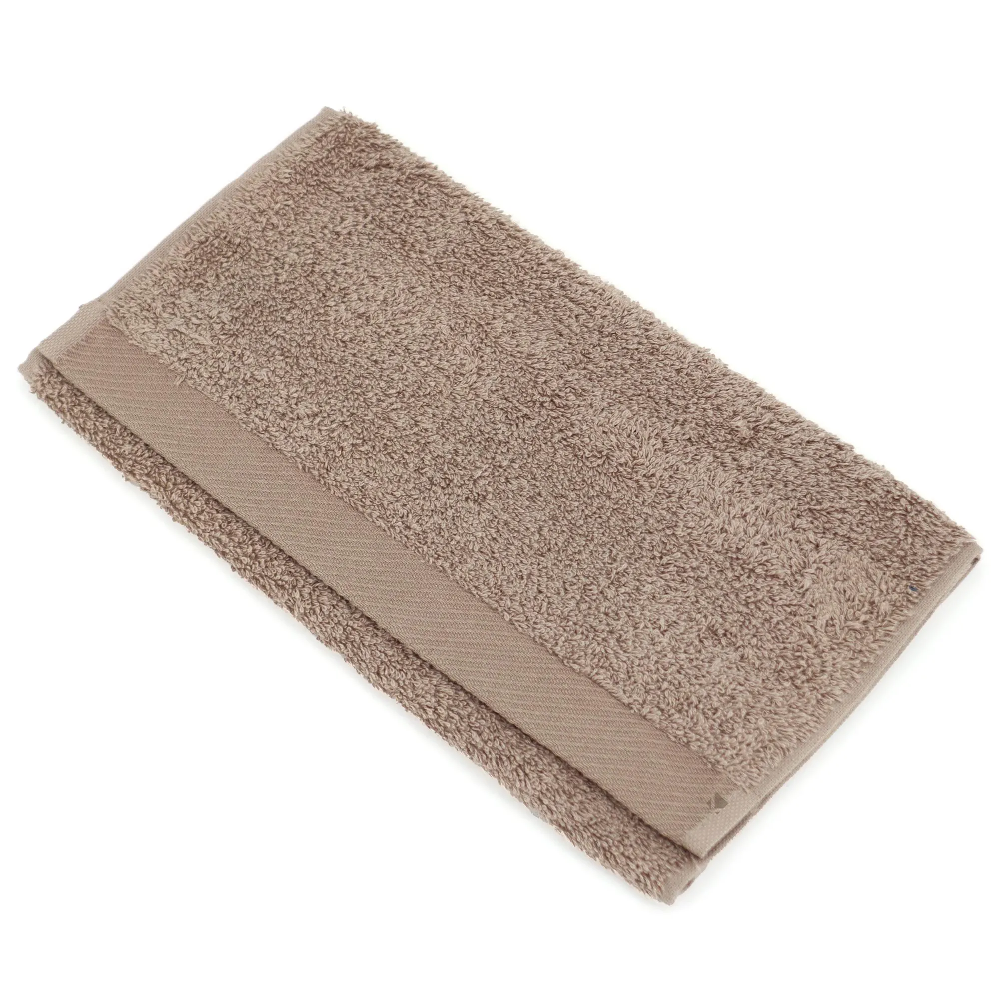Serviette invité 30x50 cm 100% coton peigné ALBA taupe